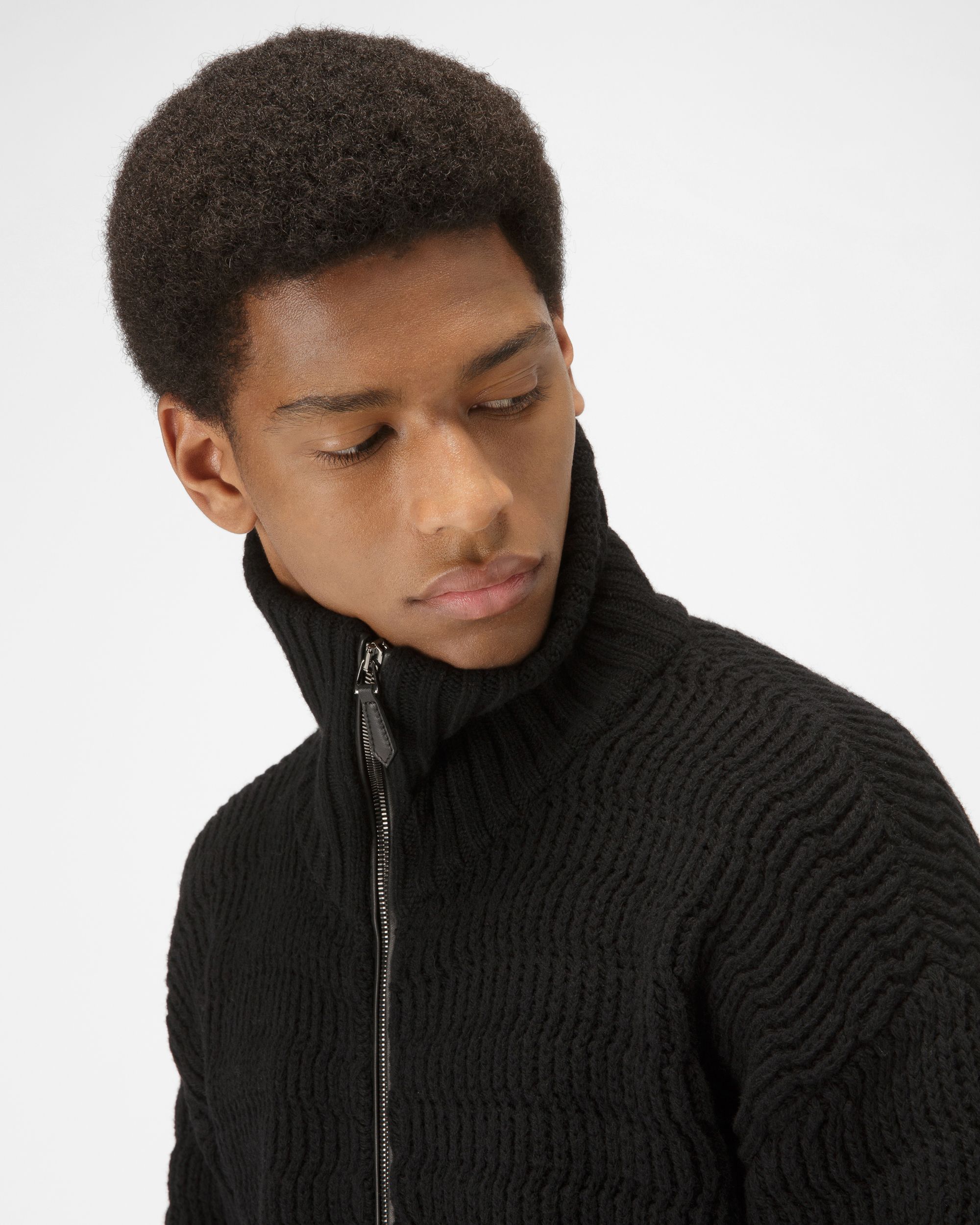 Rollkragenpullover Aus Schwarzem Woll-Kaschmir-Mischgewebe - Herren - Bally - 02