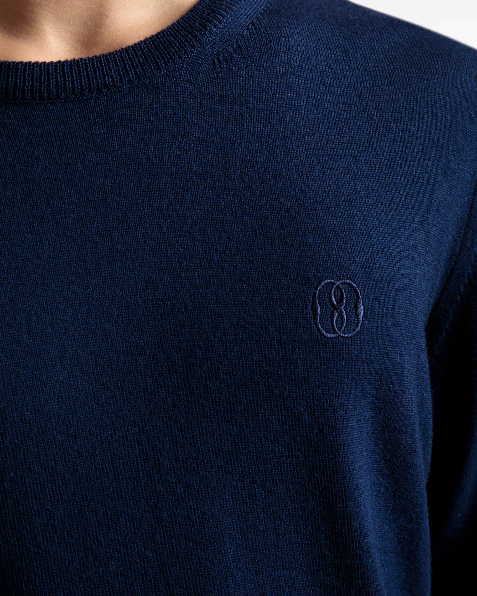 Rundhalspullover Aus marineblauer Wolle - Herren - Bally - 04