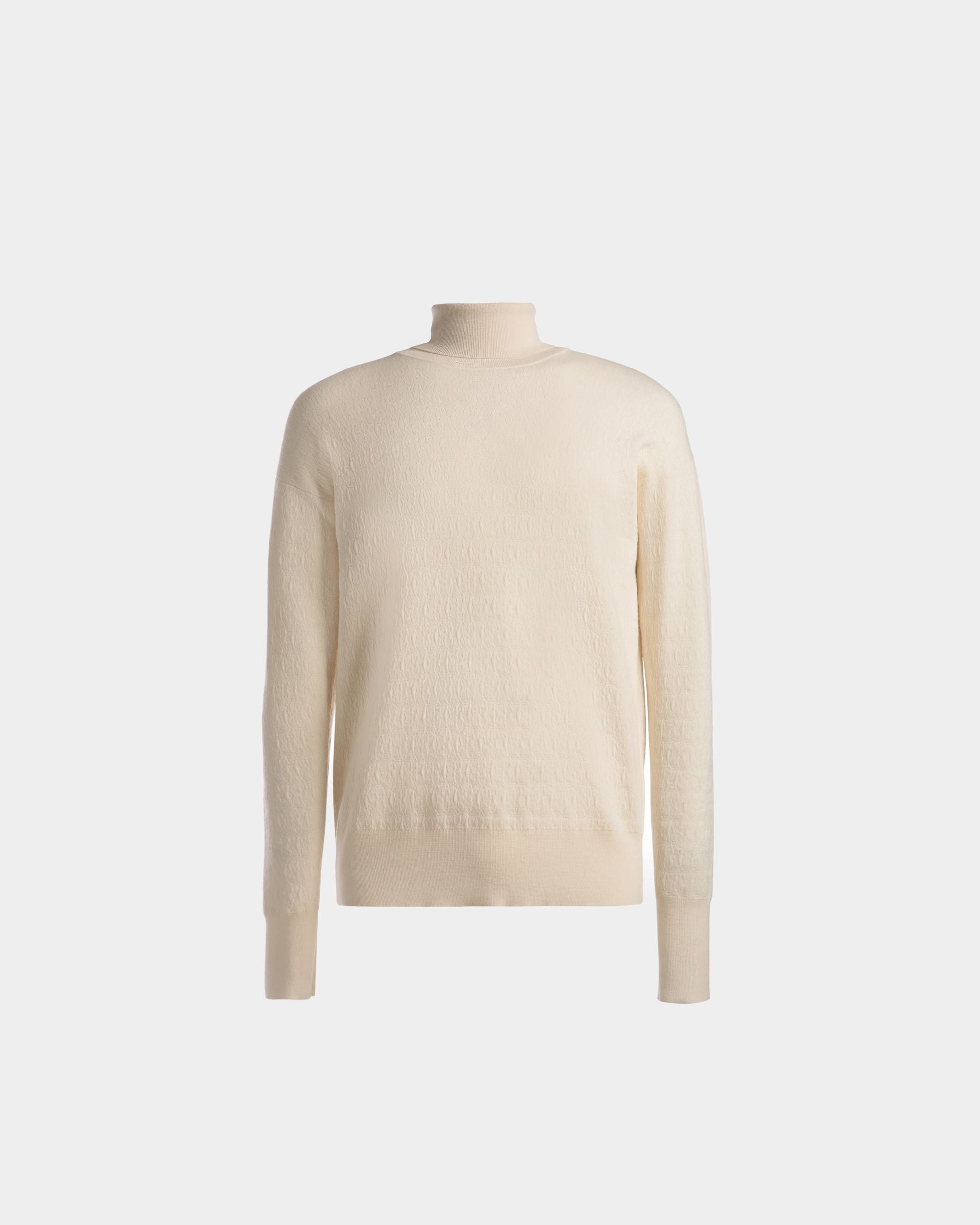 Rollkragenpullover Aus Wolle In Elfenbein - Herren - Bally - 01
