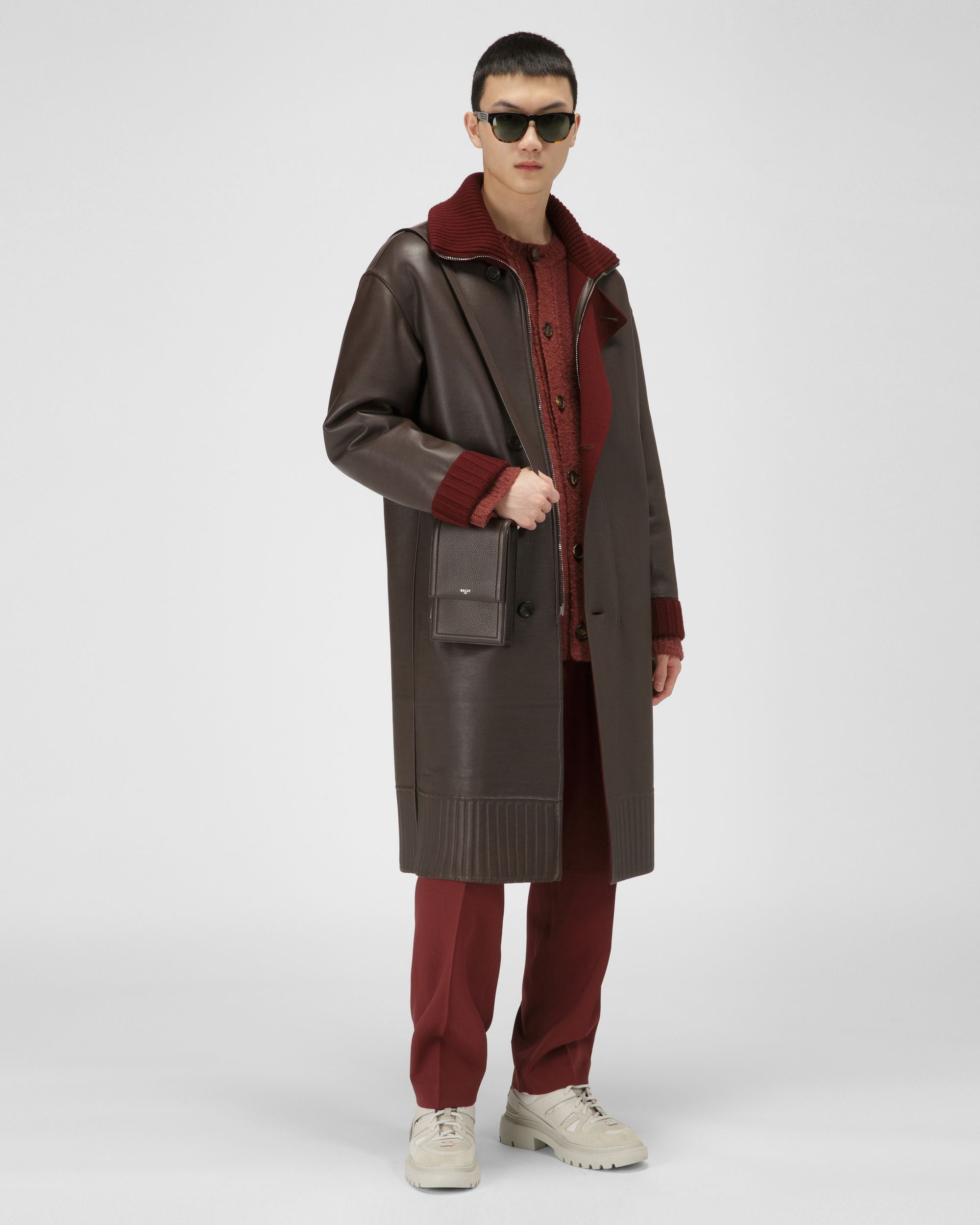 Cardigan Aus Traditionsrotem Wollmischgewebe - Herren - Bally - 05