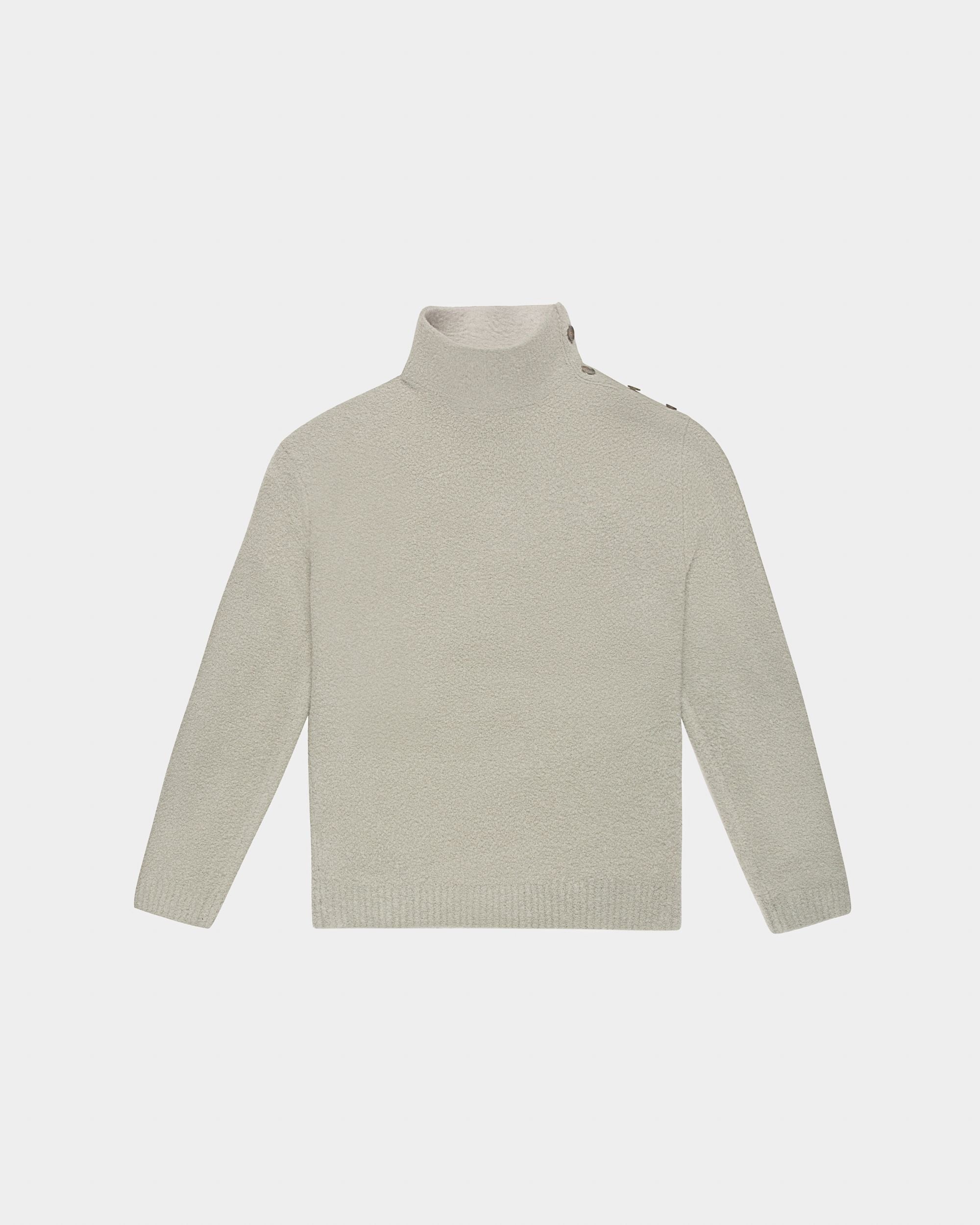 Rollkragenpullover Aus Hellblauem Wollmischgewebe - Herren - Bally - 01