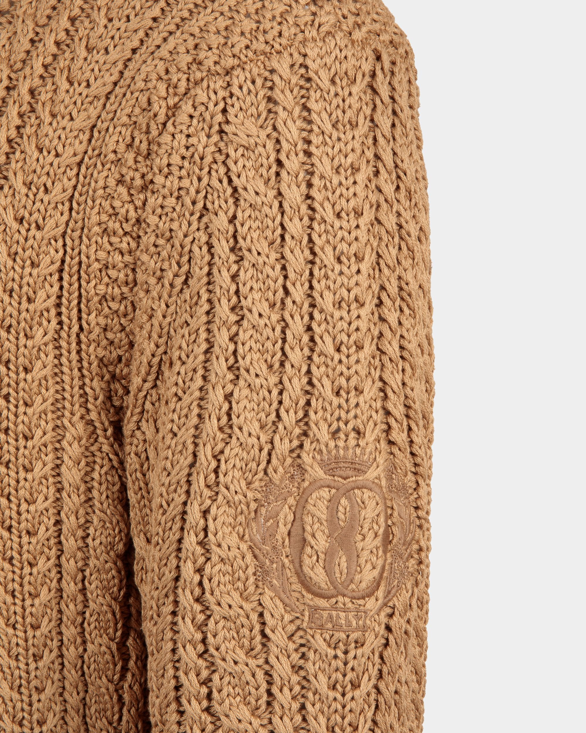 Pullover Mit Zopfmuster Aus Baumwolle In Camel - Herren - Bally - 02