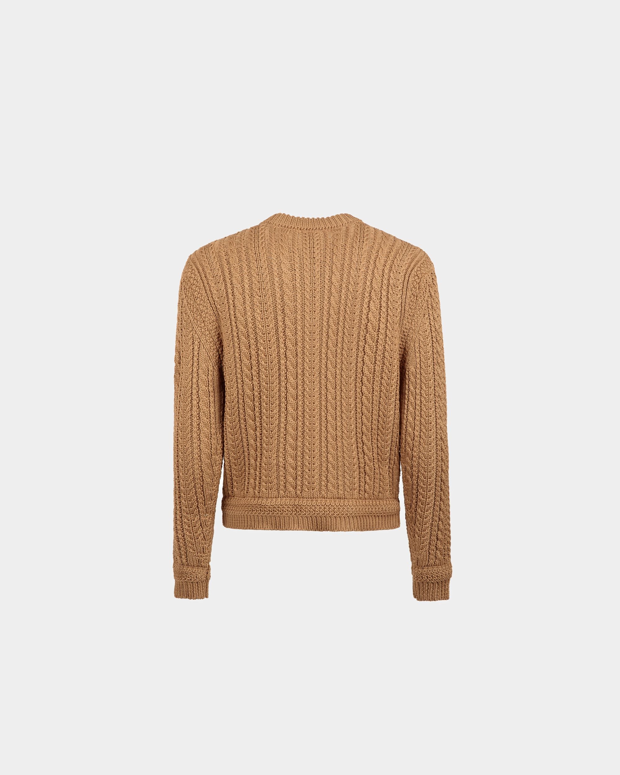 Pullover Mit Zopfmuster Aus Baumwolle In Camel - Herren - Bally - 03
