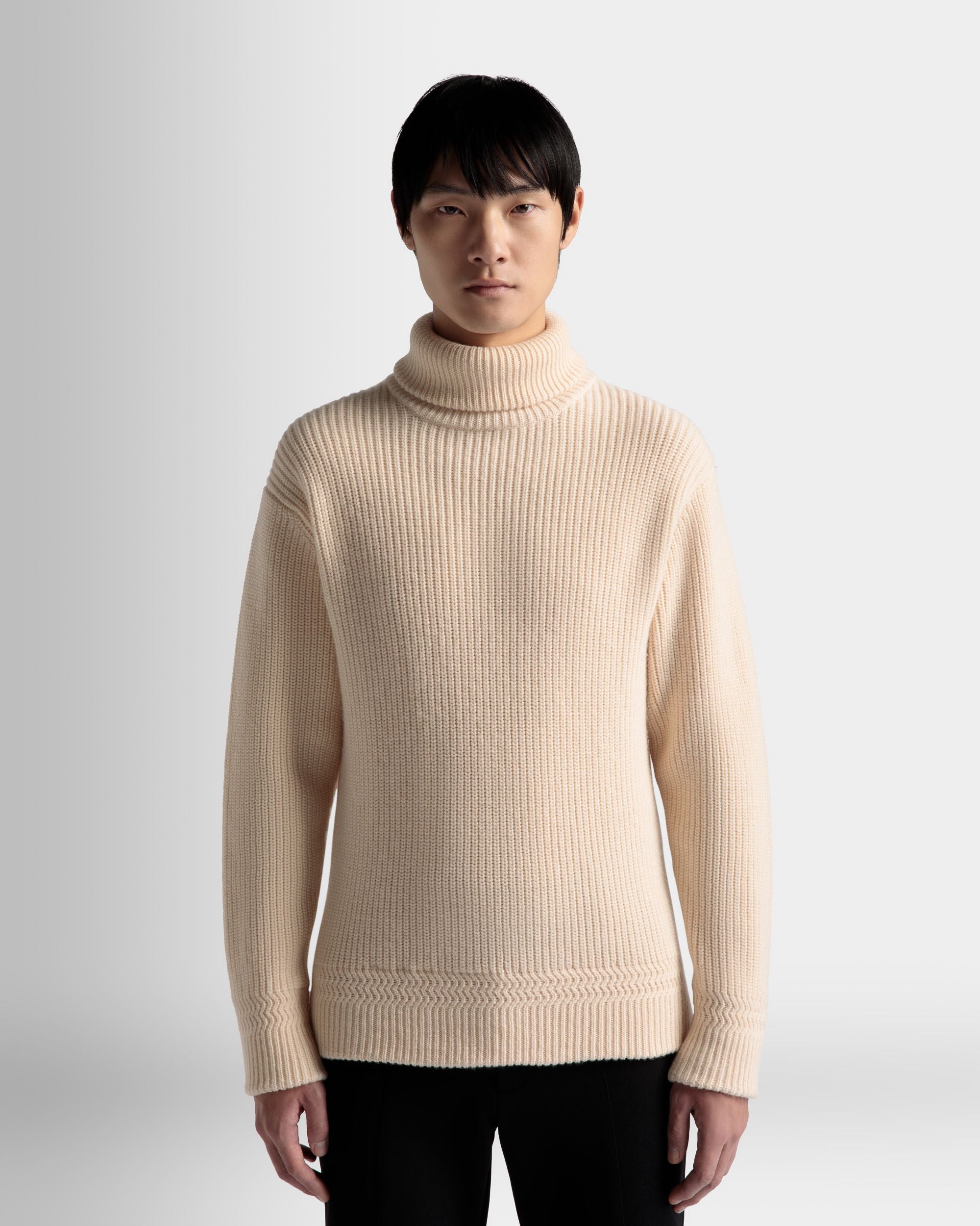 Rollkragenpullover Aus Wolle In Beige - Herren - Bally - 03