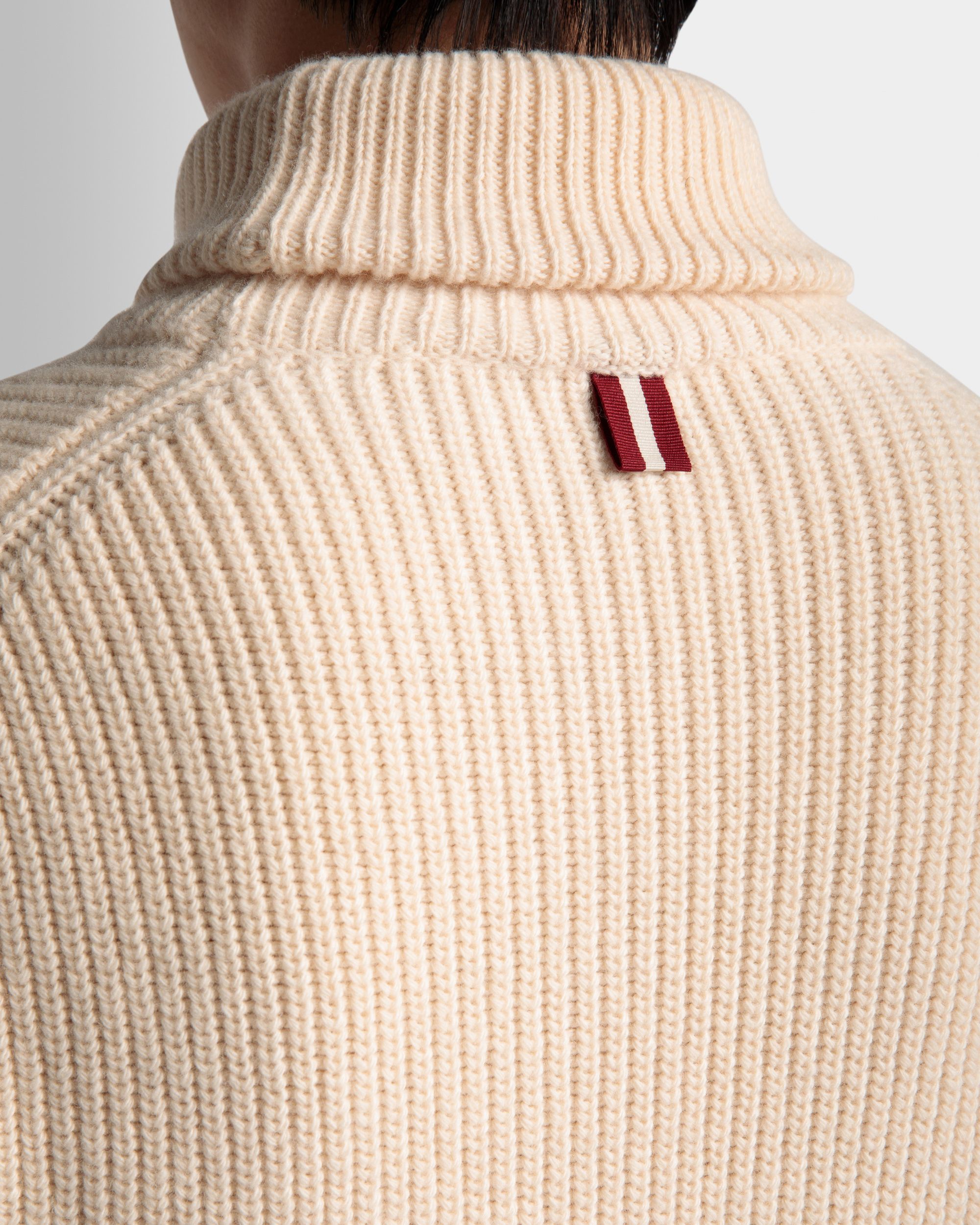 Rollkragenpullover Aus Wolle In Beige - Herren - Bally - 04