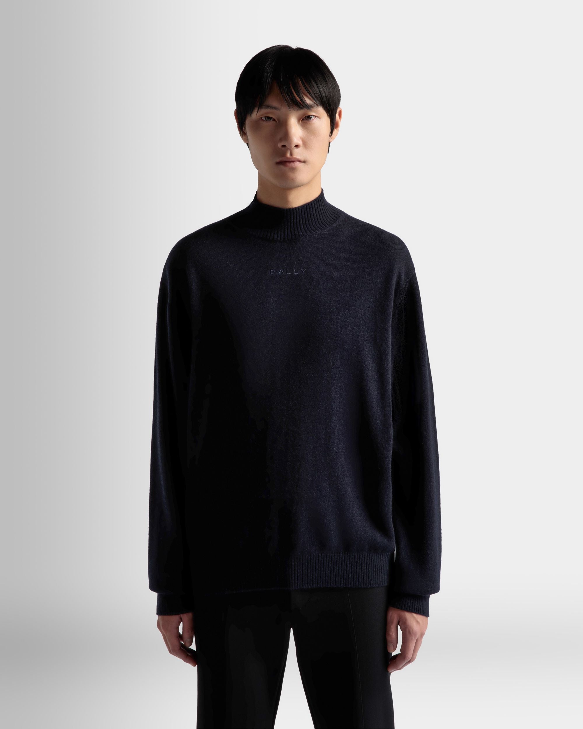 Rollkragenpullover Aus Kaschmir In Dunkelblau - Herren - Bally - 03