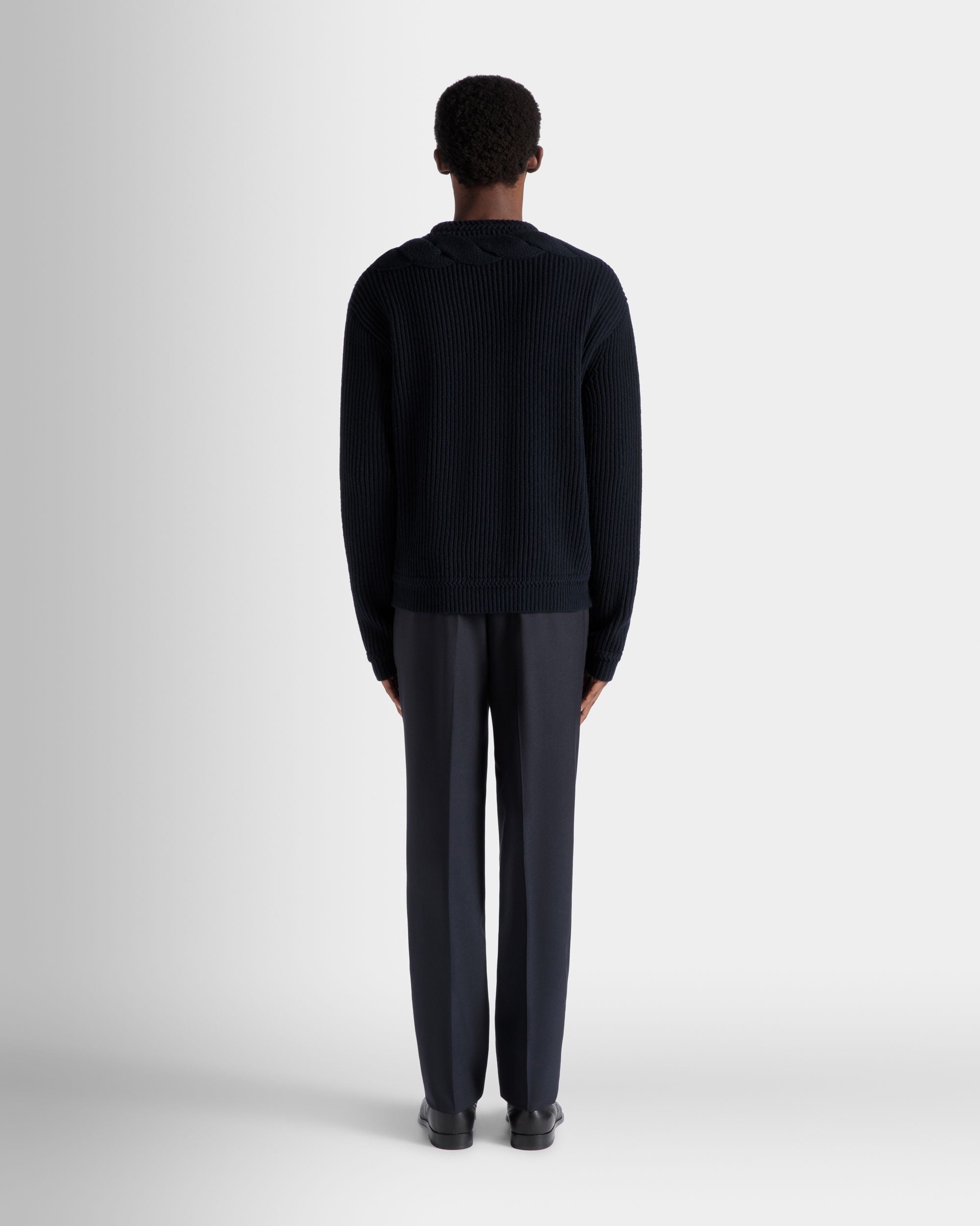Rundhalspullover Aus Wolle In Navy Blue Aus Der Adrien Brody Travel-Kollektion - Herren - Bally - 08