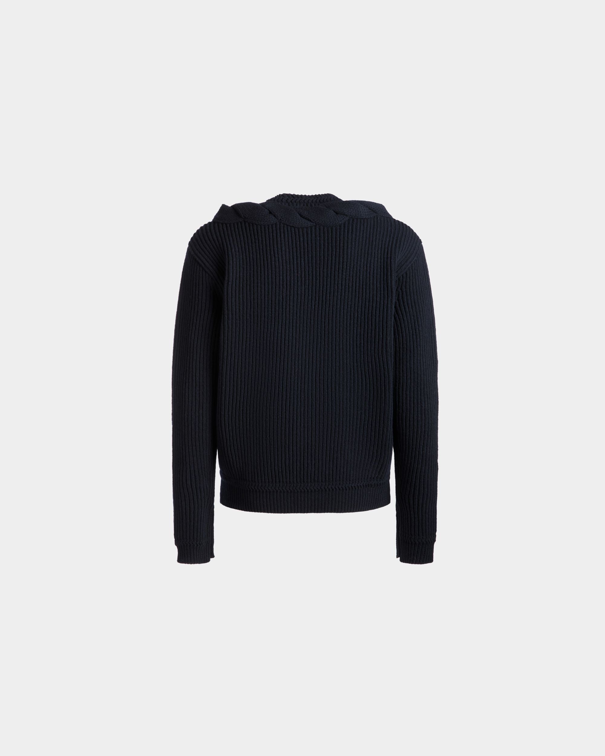 Rundhalspullover Aus Wolle In Navy Blue Aus Der Adrien Brody Travel-Kollektion - Herren - Bally - 09