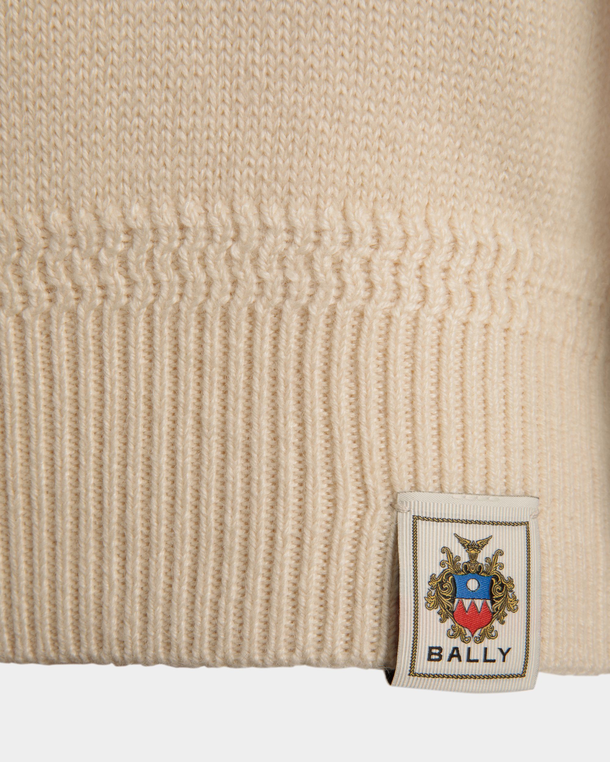 Rollkragen Aus Wolle-Seiden-Mischung In Elfenbein Mit Bally Crest Logo - Herren - Bally - 02