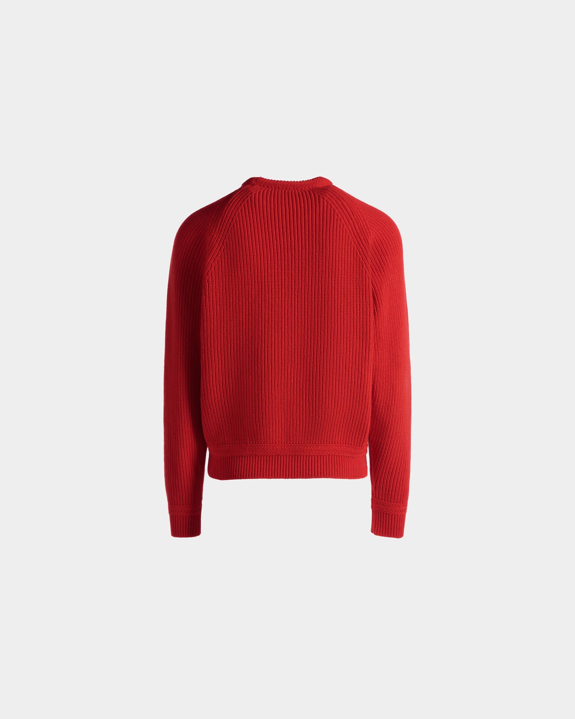 Rundhalspullover Aus Wolle In Candy Red Mit Bally Crest Logo - Herren - Bally - 09
