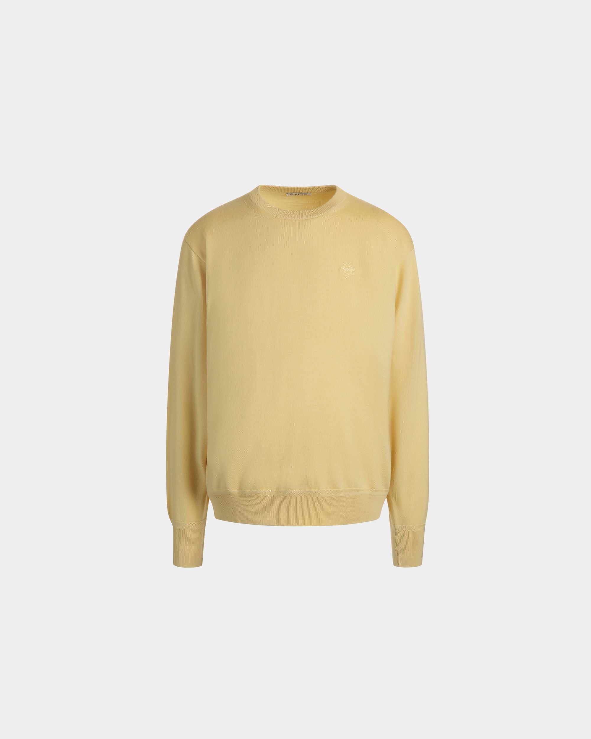 Pullover Mit Rundhalsausschnitt Aus Einer Woll-Kaschmir-Mischung In Dusty Yellow - Herren - Bally - 01