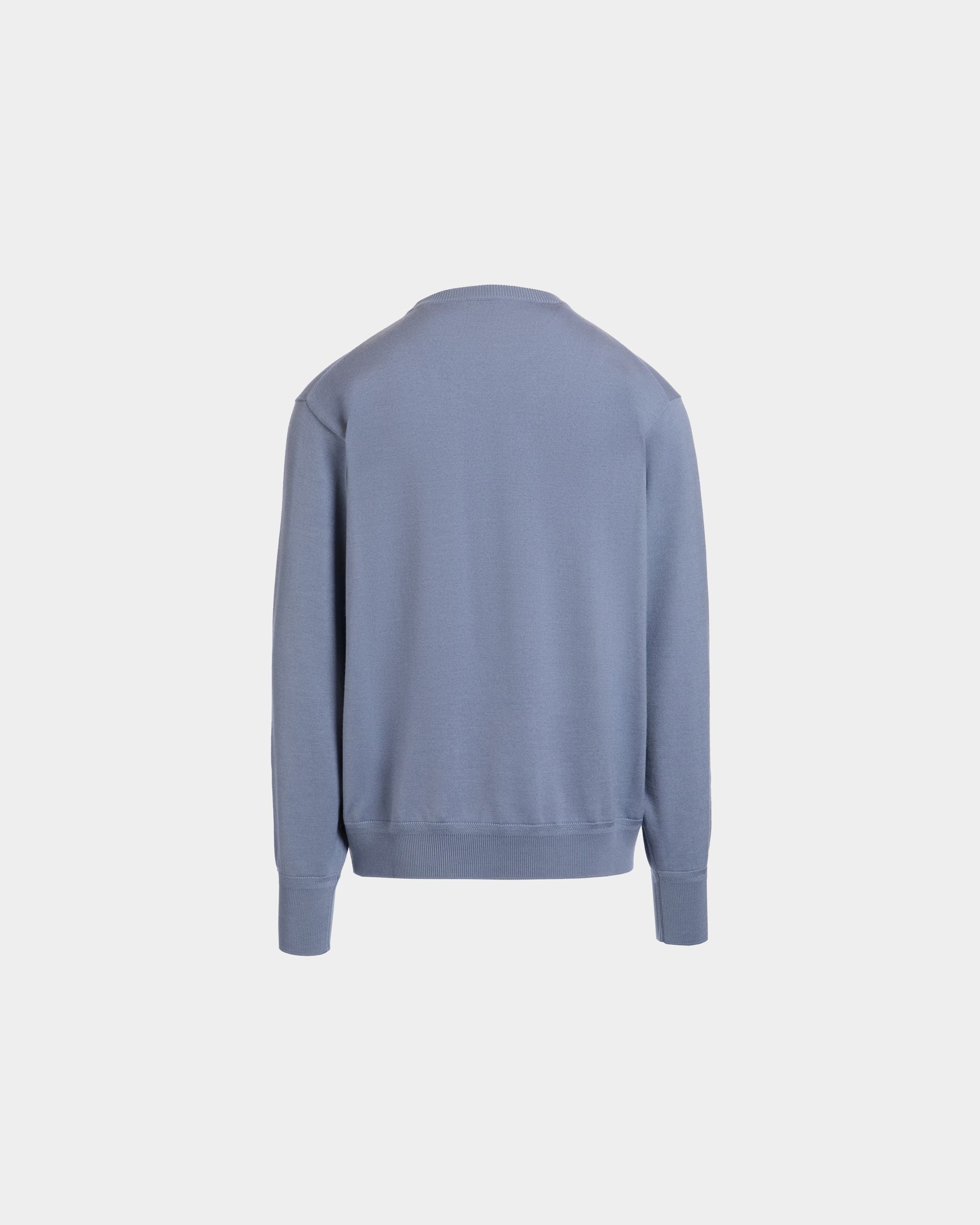 Pullover Mit Rundhalsausschnitt Aus Einer Woll-Kaschmir-Mischung In Light Blue - Herren - Bally - 07