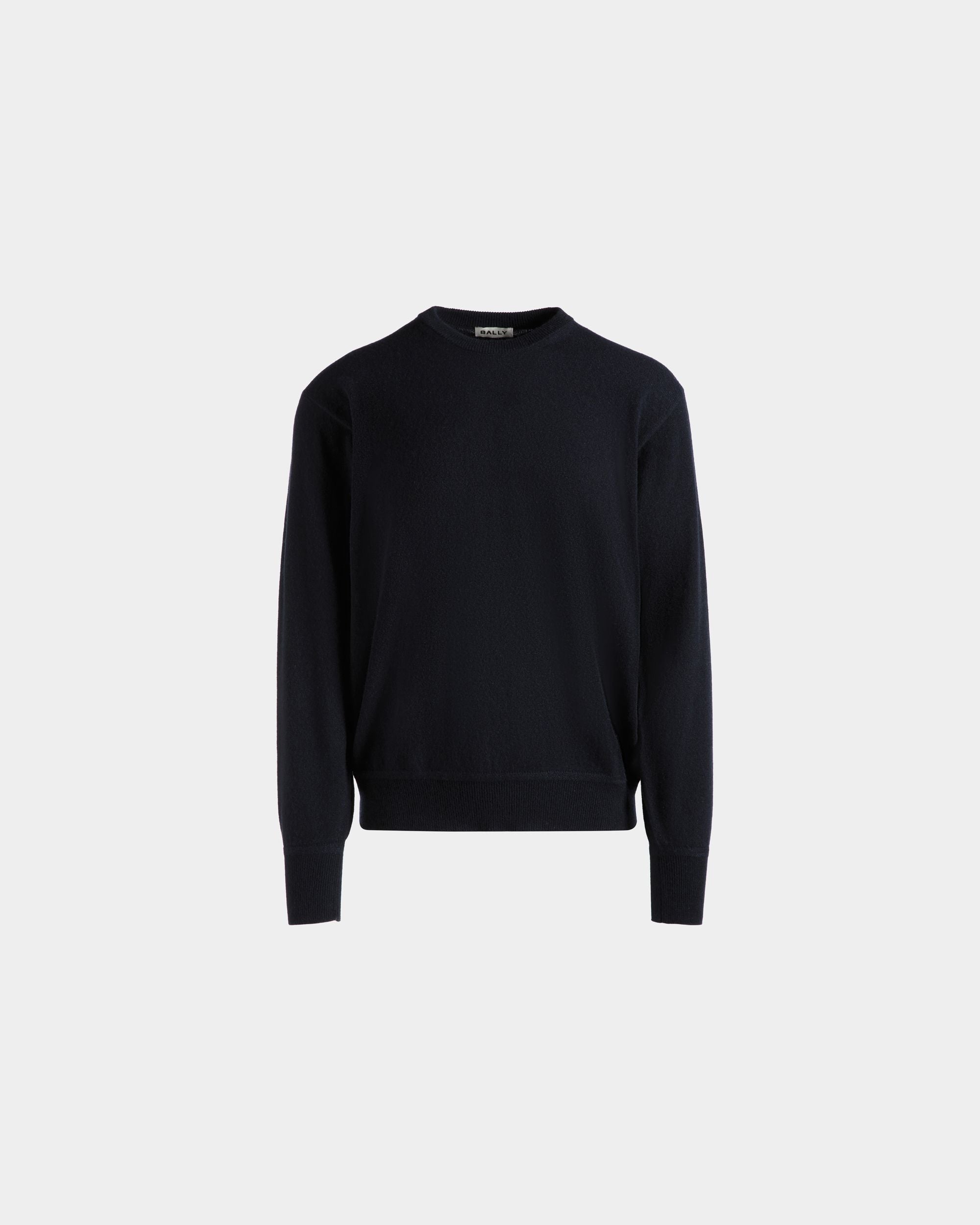 Rundhalspullover Aus Kaschmir In Navy Blue - Herren - Bally - 01