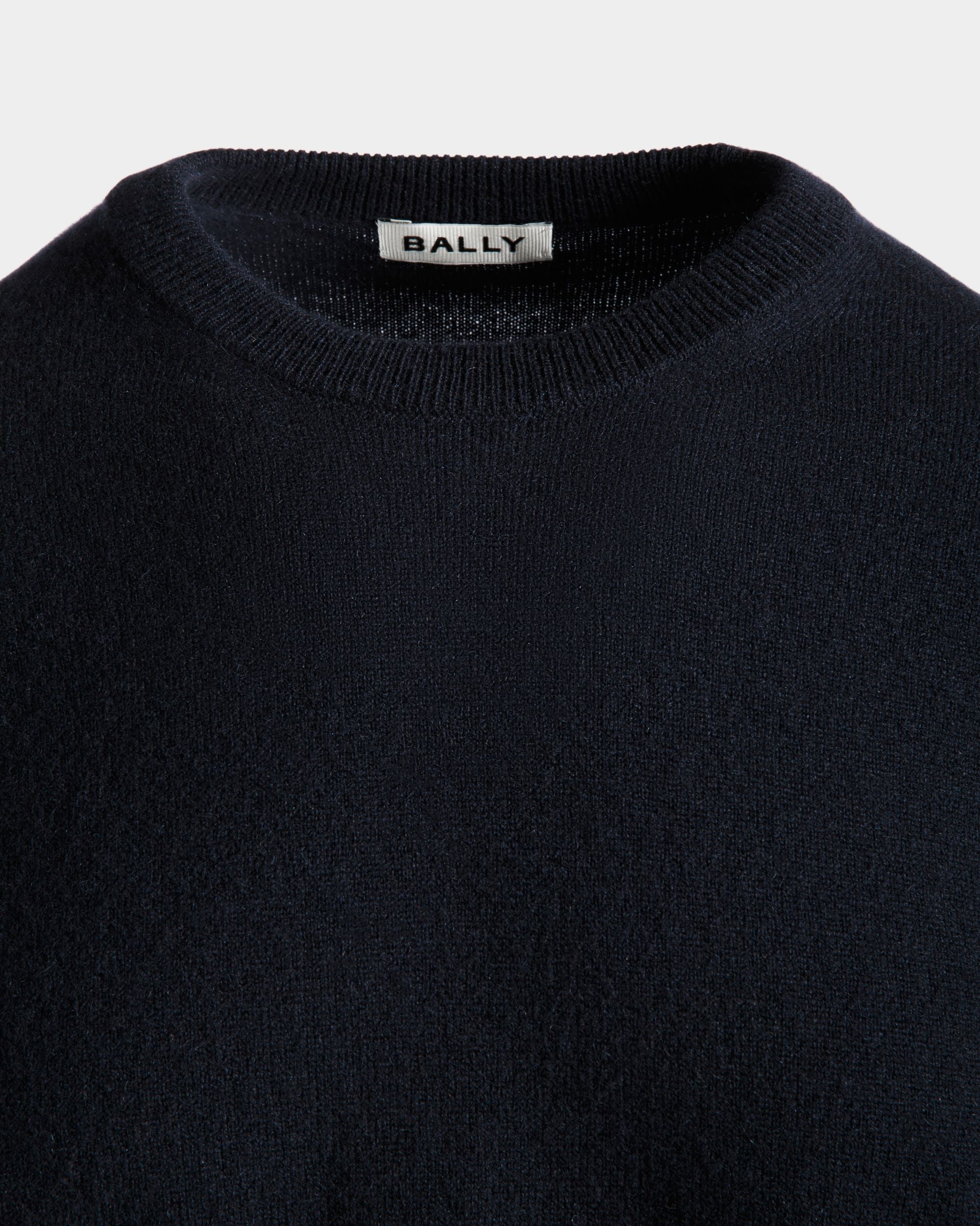 Rundhalspullover Aus Kaschmir In Navy Blue - Herren - Bally - 02