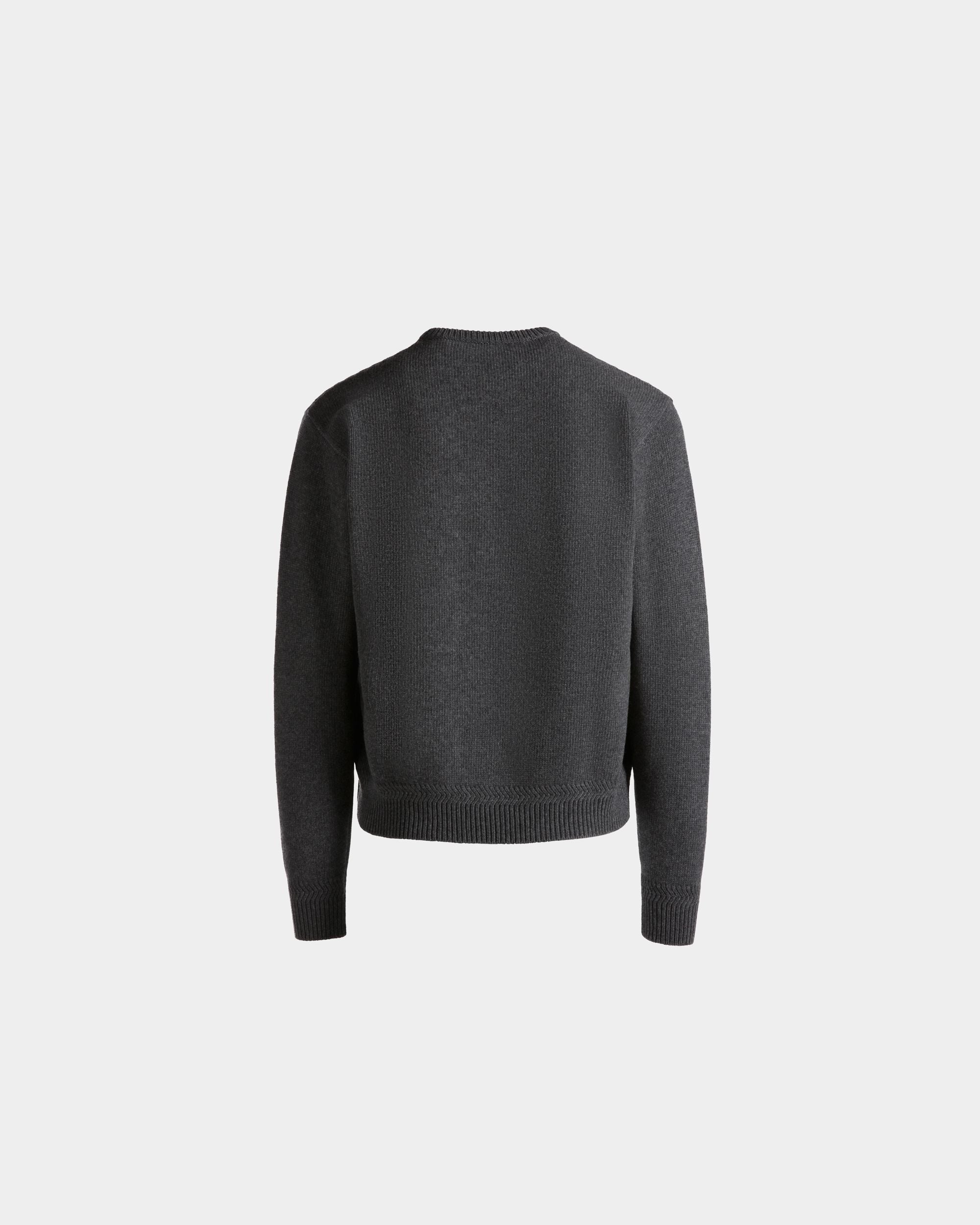 Rundhalspullover Aus Wolle In Dunkelgrau Mit Logo - Herren - Bally - 08