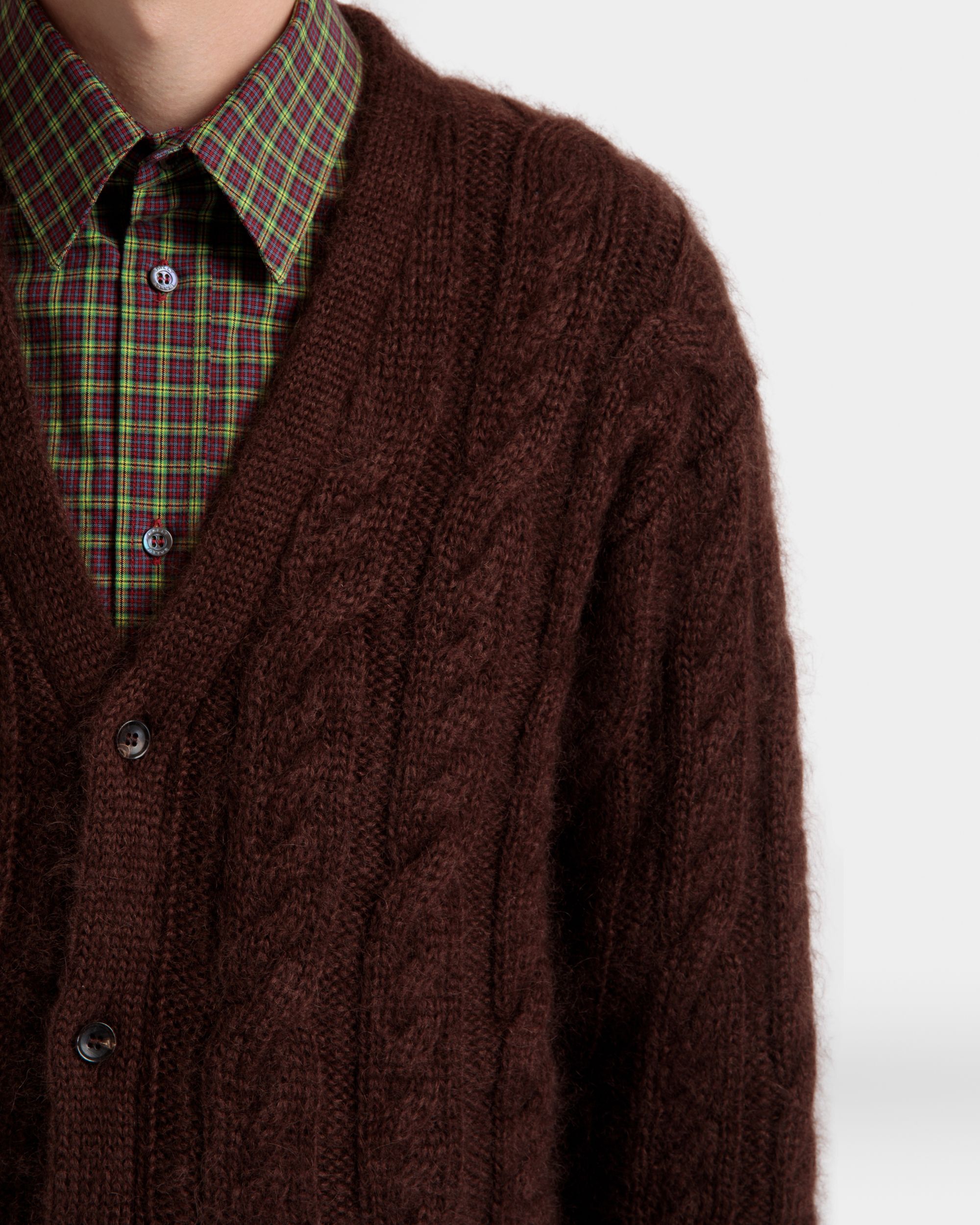 Cardigan Aus Braunem Mohair Und Seide - Herren - Bally - 04