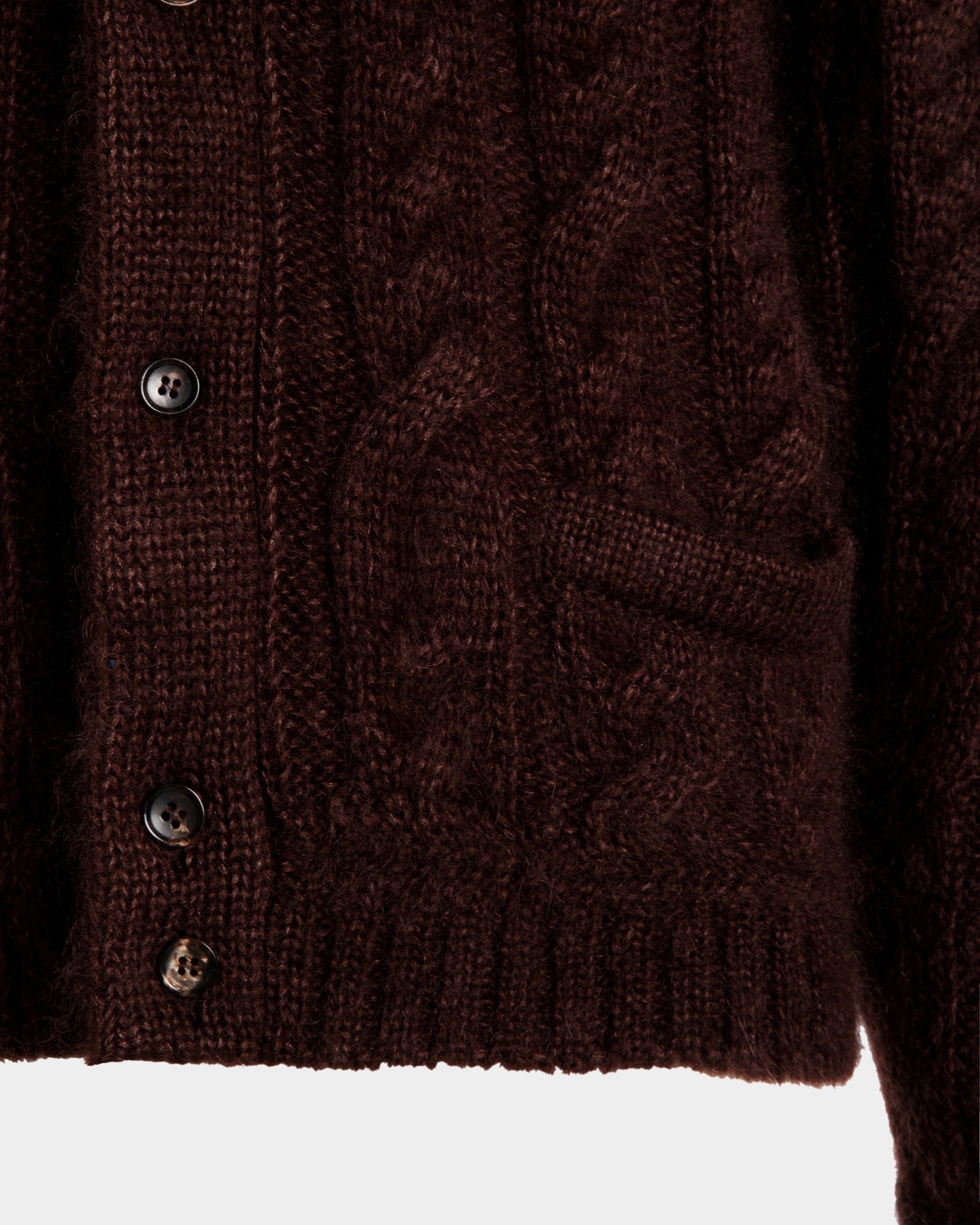 Cardigan Aus Braunem Mohair Und Seide - Herren - Bally - 05