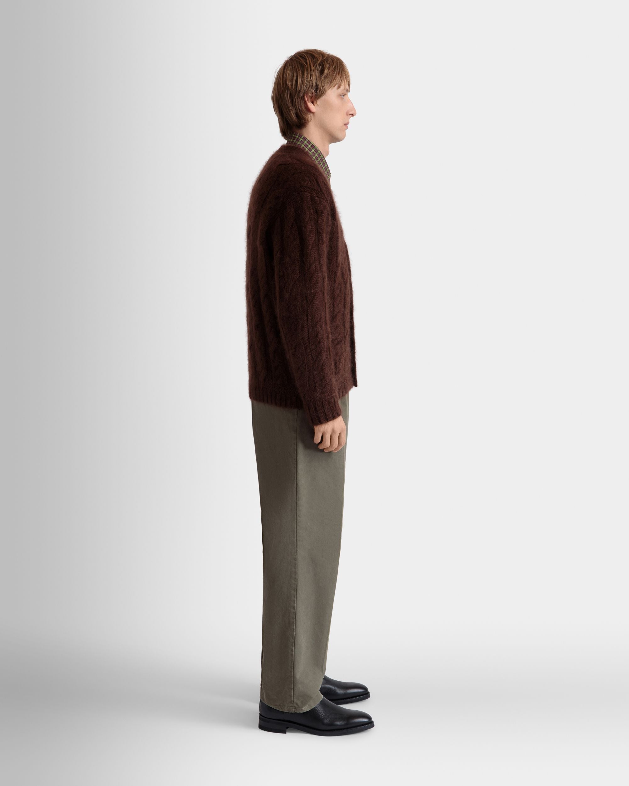Cardigan Aus Braunem Mohair Und Seide - Herren - Bally - 06