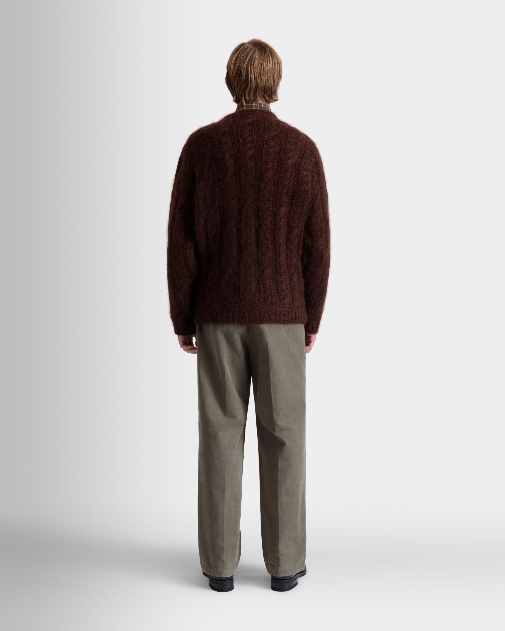 Cardigan Aus Braunem Mohair Und Seide - Herren - Bally - 07