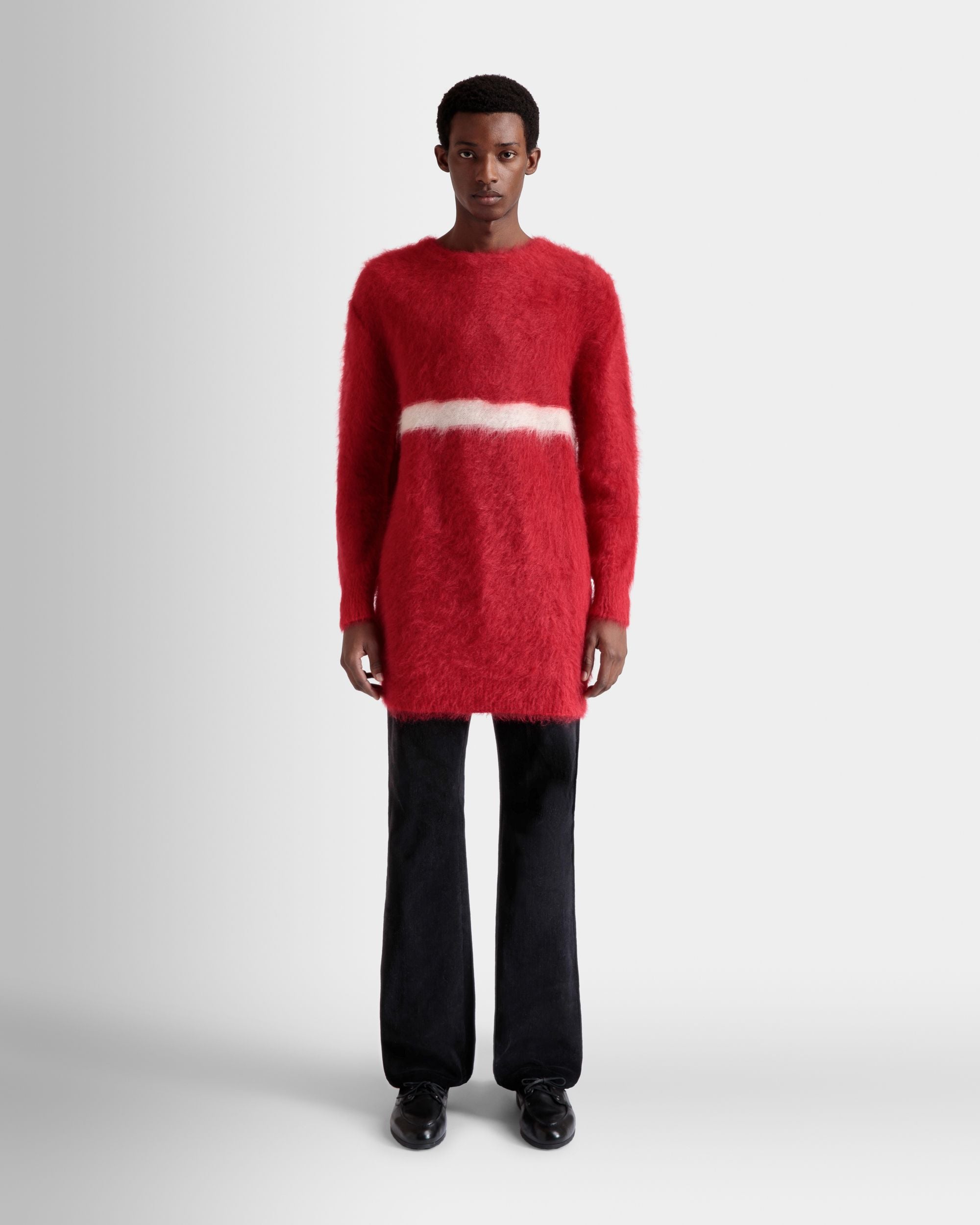 Rundhalspullover Aus Mohair Und Seide In Rot - Herren - Bally - 02
