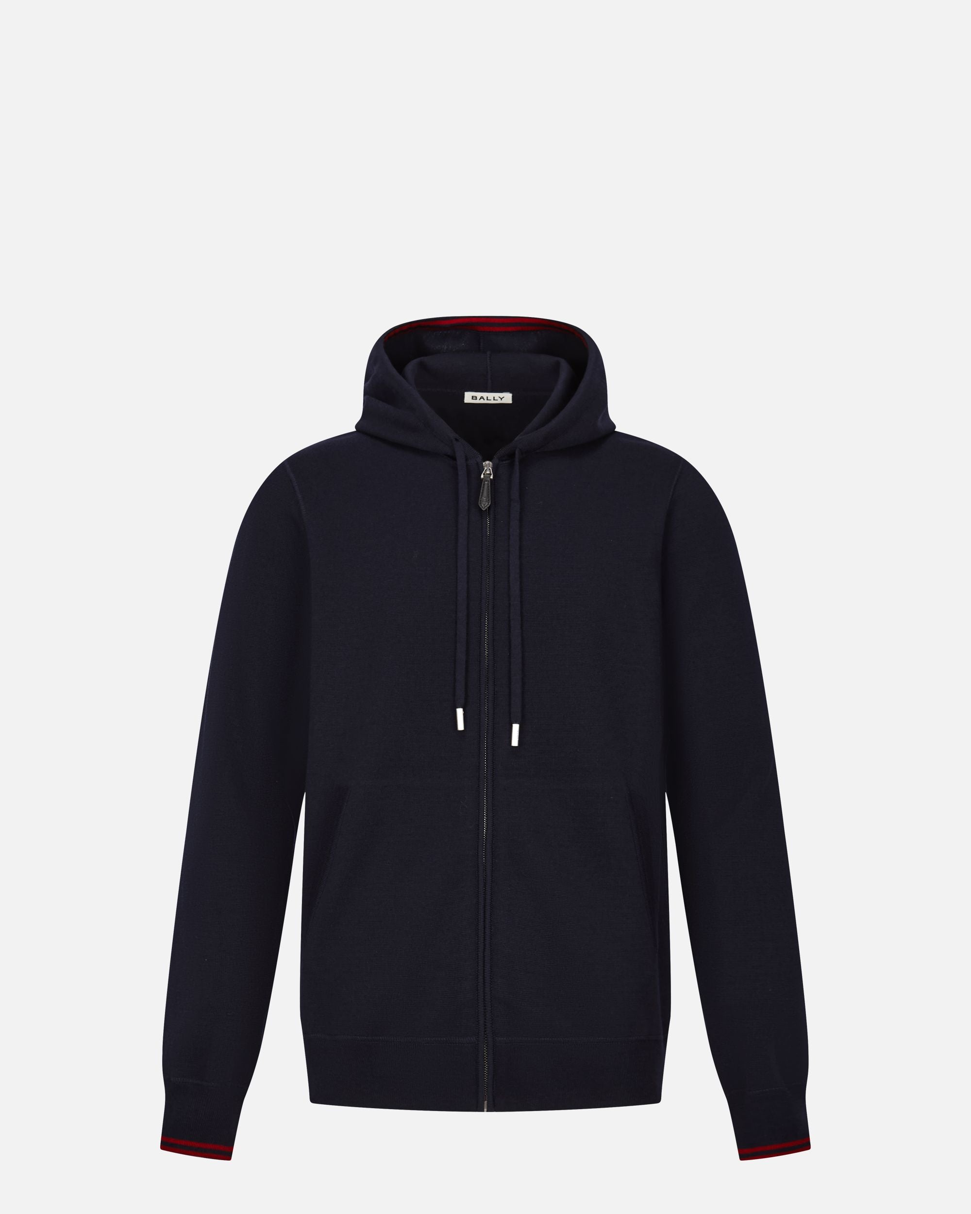 Kapuzenpullover Aus Wolle In Navy Blue - Herren - Bally - 01