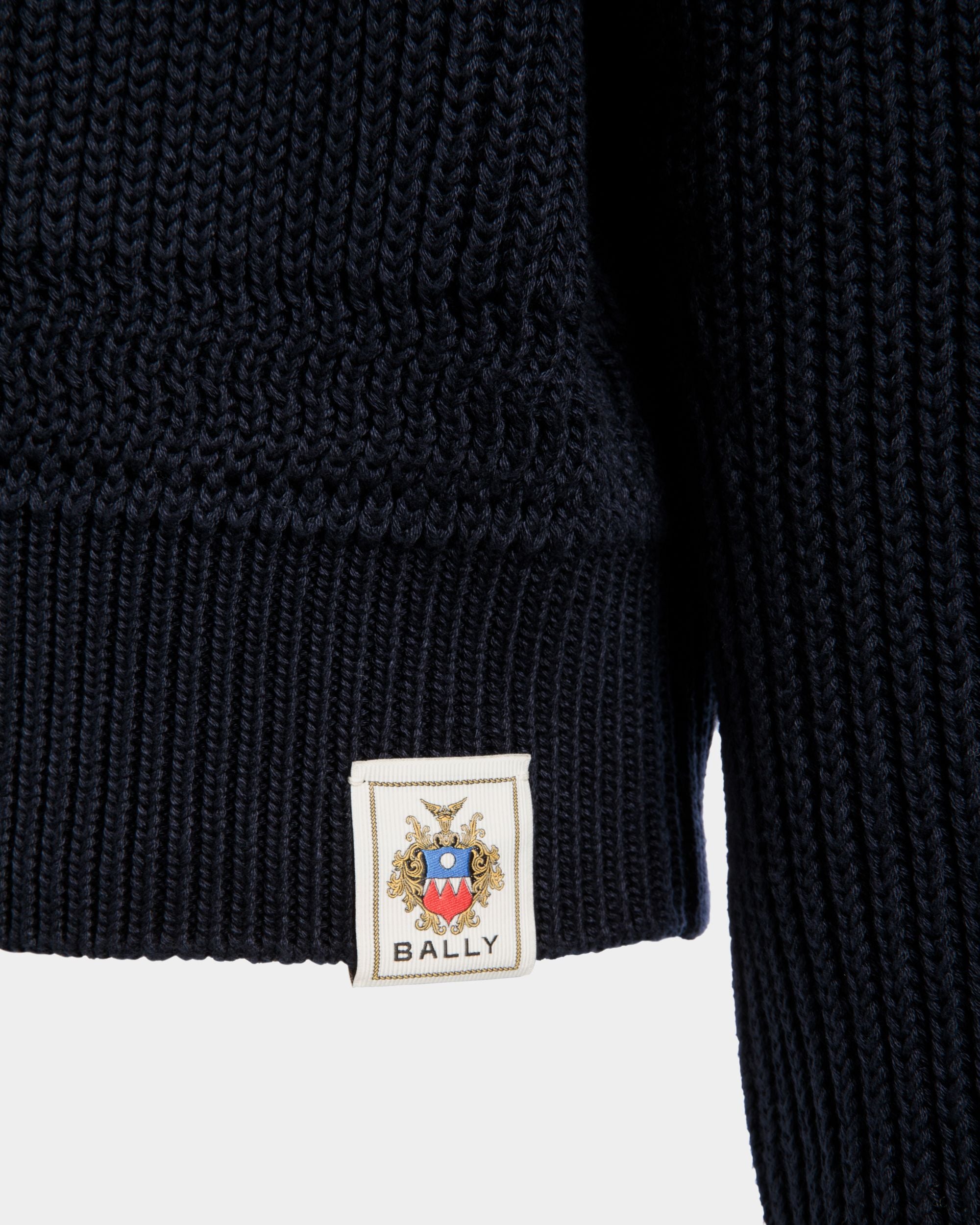 Rundhalspullover Aus Baumwolle In Navy Blue - Herren - Bally - 04