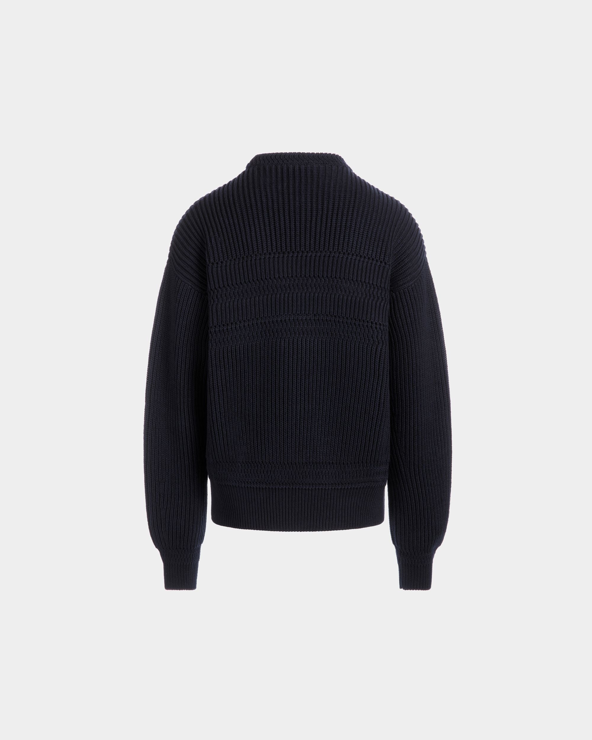 Rundhalspullover Aus Baumwolle In Navy Blue - Herren - Bally - 05