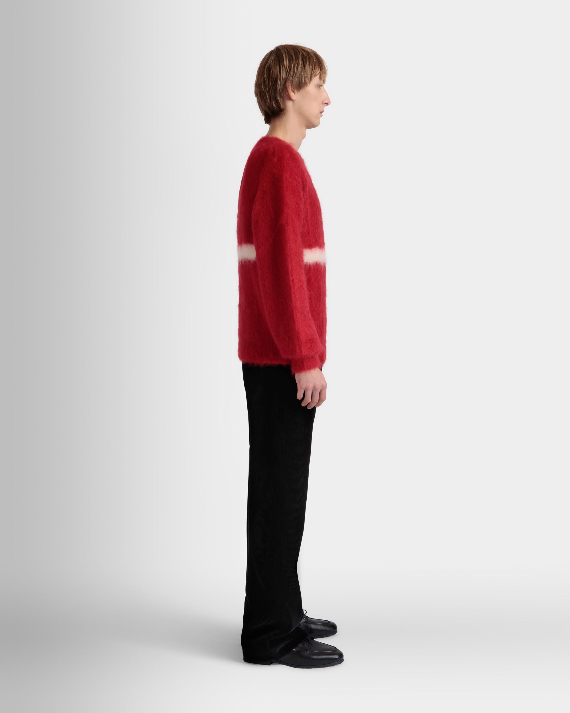 Rundhalspullover Aus Mohair Und Seide In Rot - Herren - Bally - 05