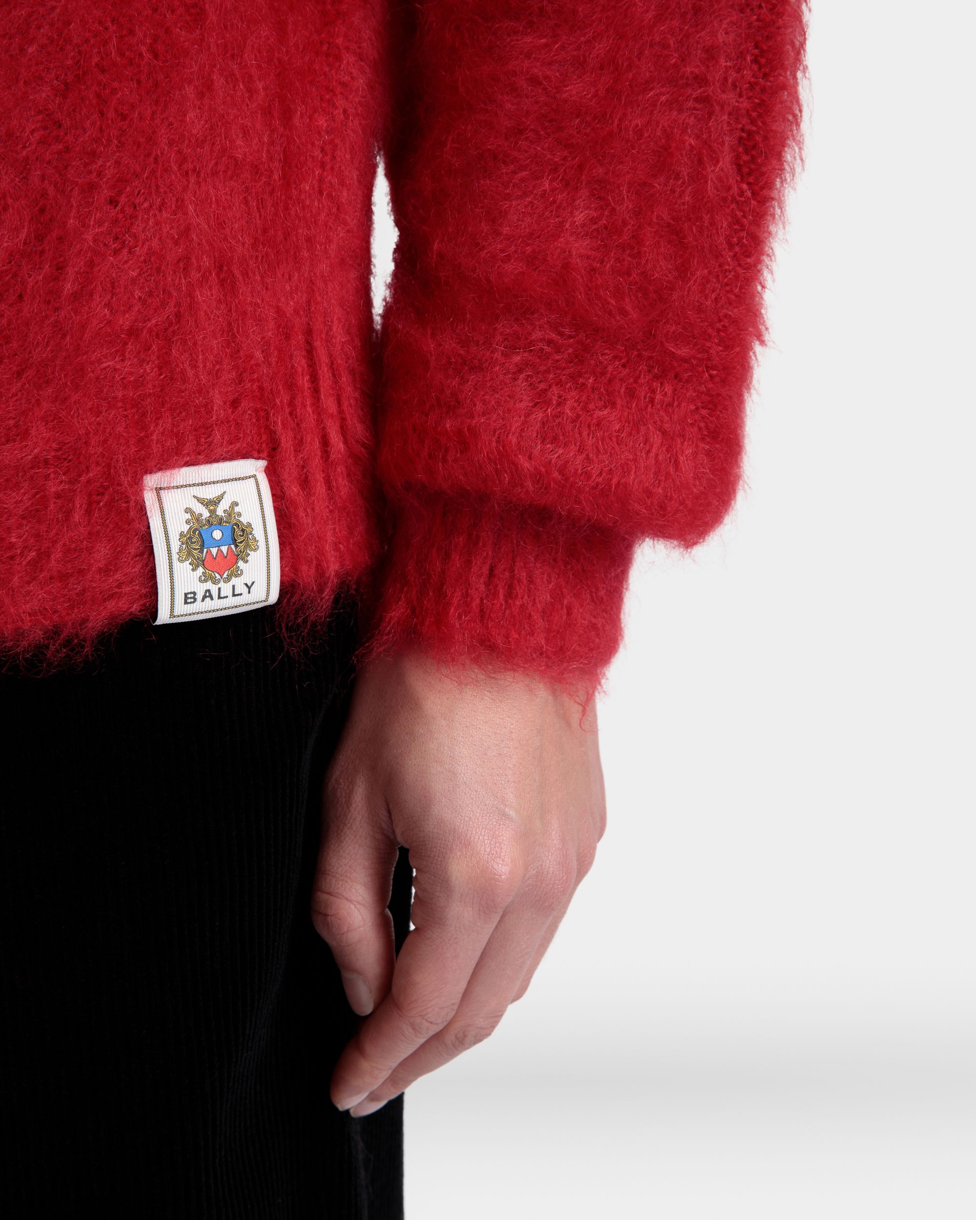 Rundhalspullover Aus Mohair Und Seide In Rot - Herren - Bally - 08