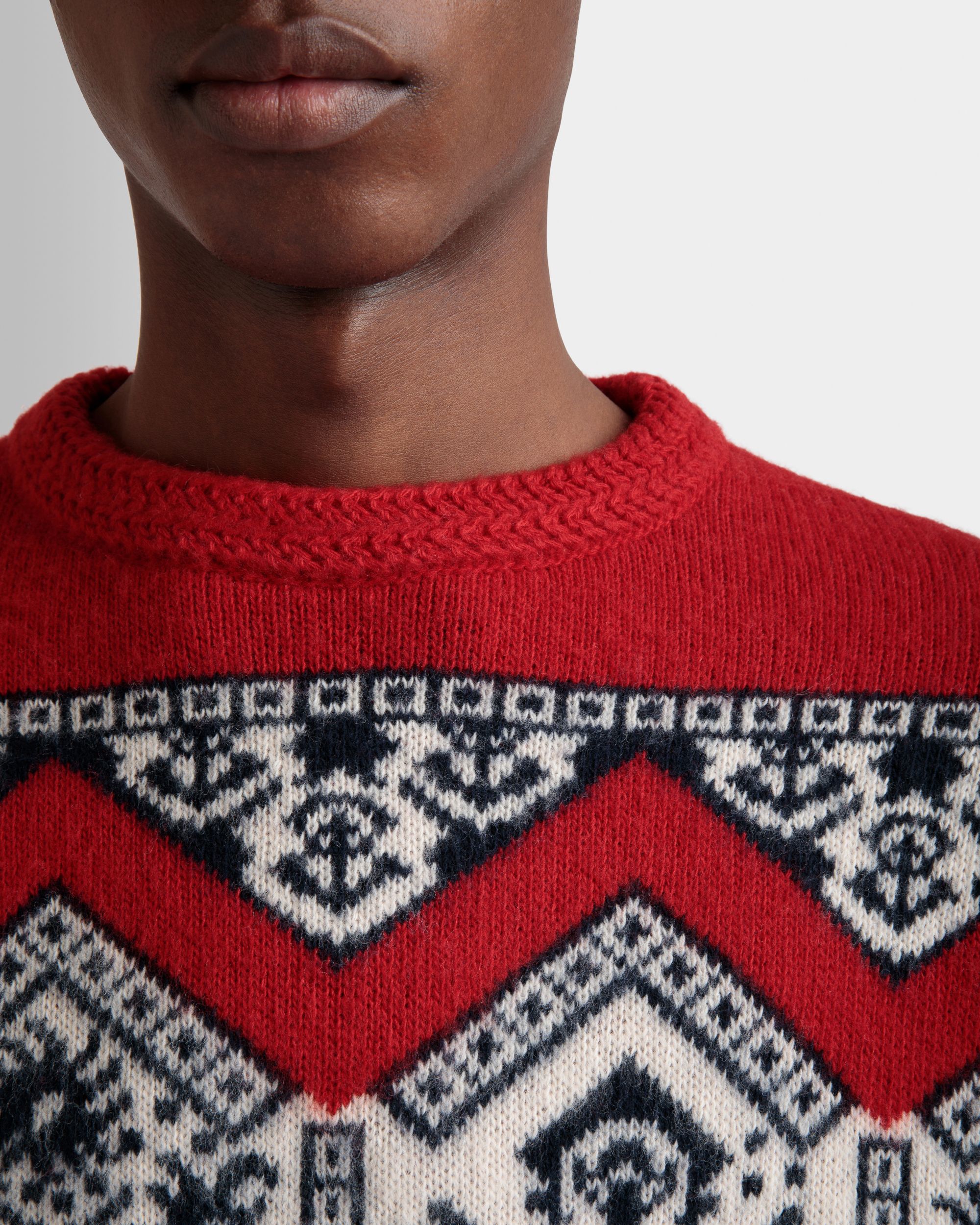 Winter Capsule Pullover Mit Rundhalsausschnitt Und Heritage-Blumen Aus Bunter Wolle - Herren - Bally - 03