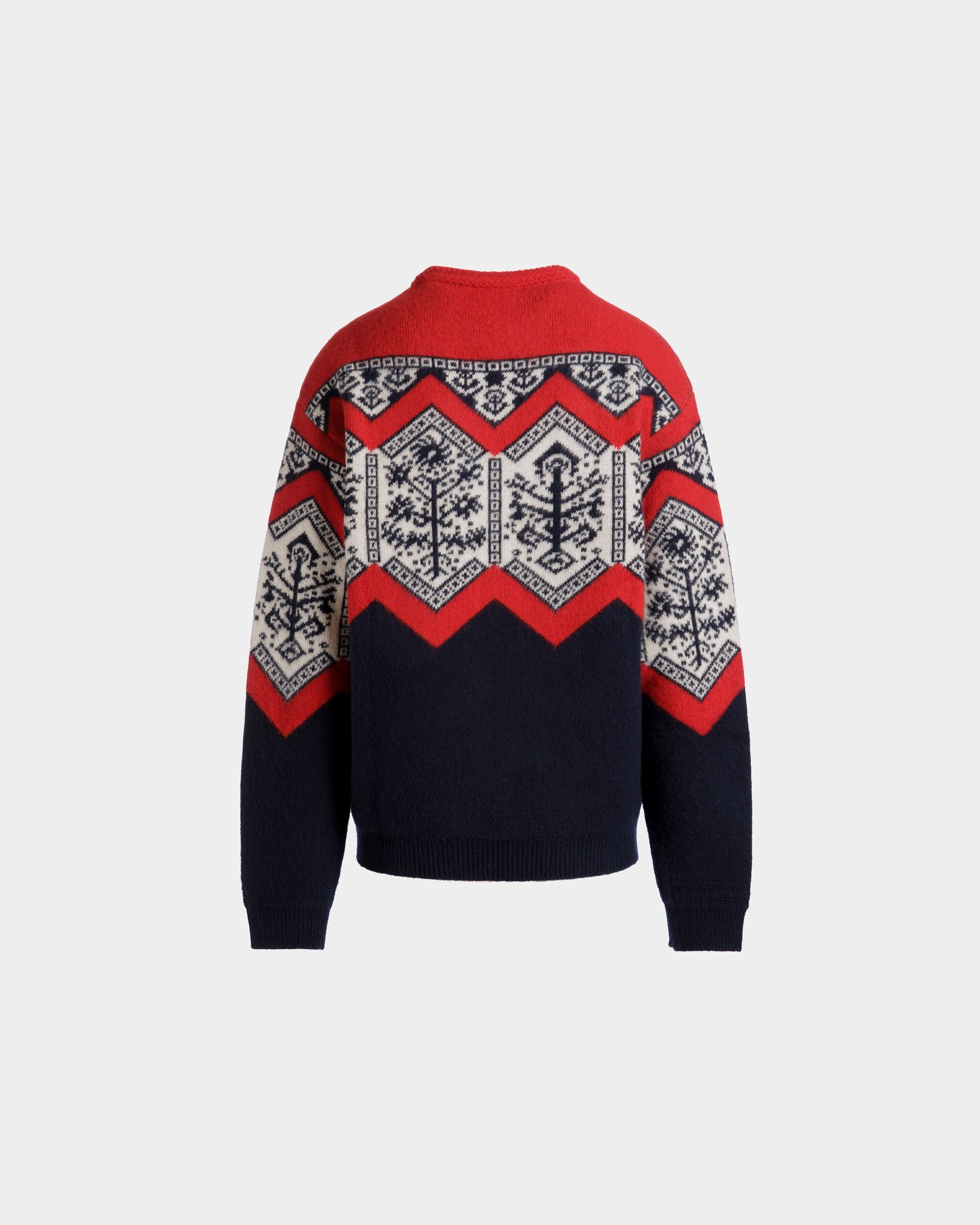 Winter Capsule Pullover Mit Rundhalsausschnitt Und Heritage-Blumen Aus Bunter Wolle - Herren - Bally - 07