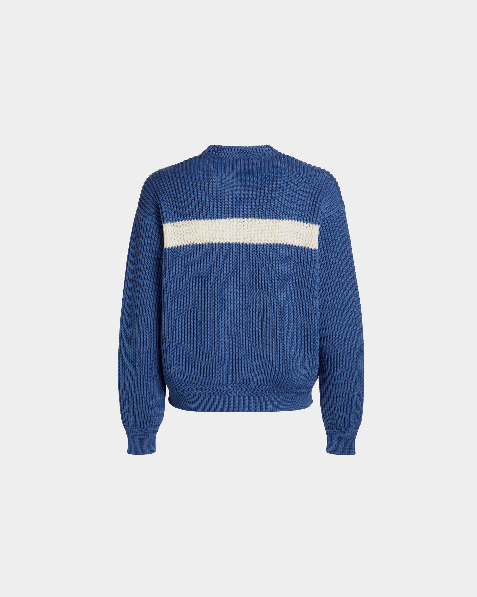Rundhalspullover Aus Baumwolle In Medium Blue - Herren - Bally - 07