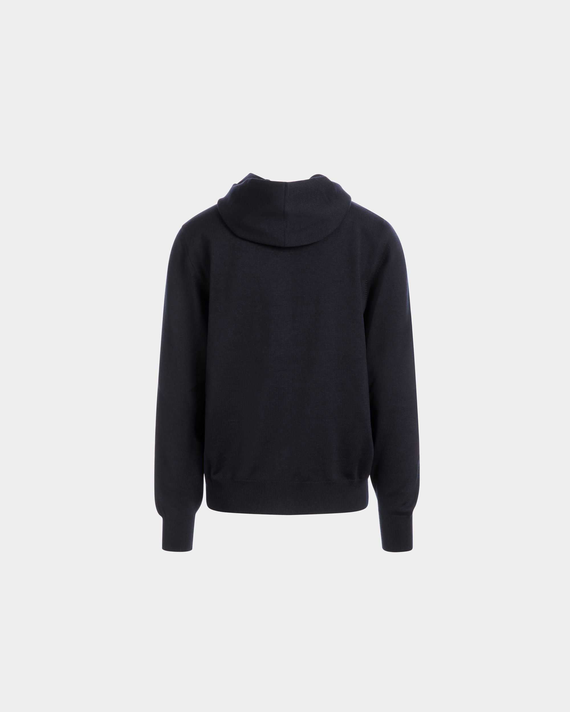 Kapuzenpullover Aus Wolle In Navy Blue - Herren - Bally - 07