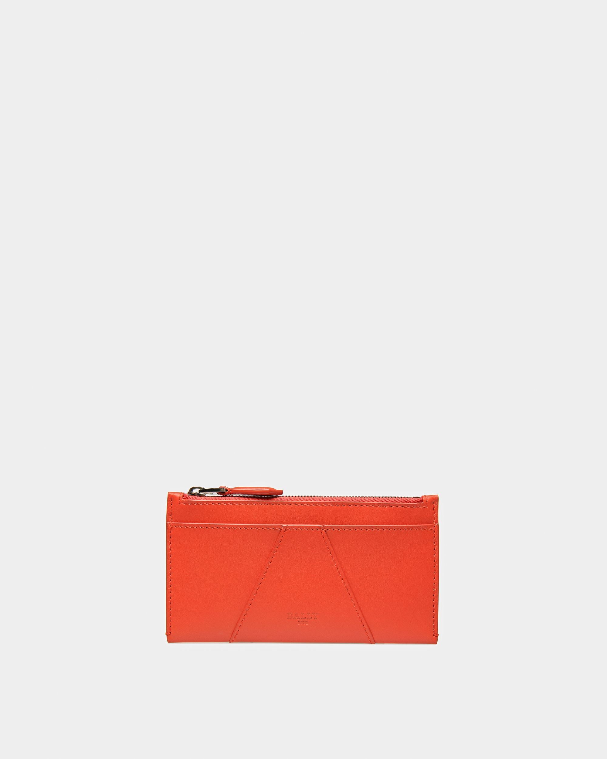 Adley Visitenkartenetui Aus Leder In Orange - Herren - Bally - 01