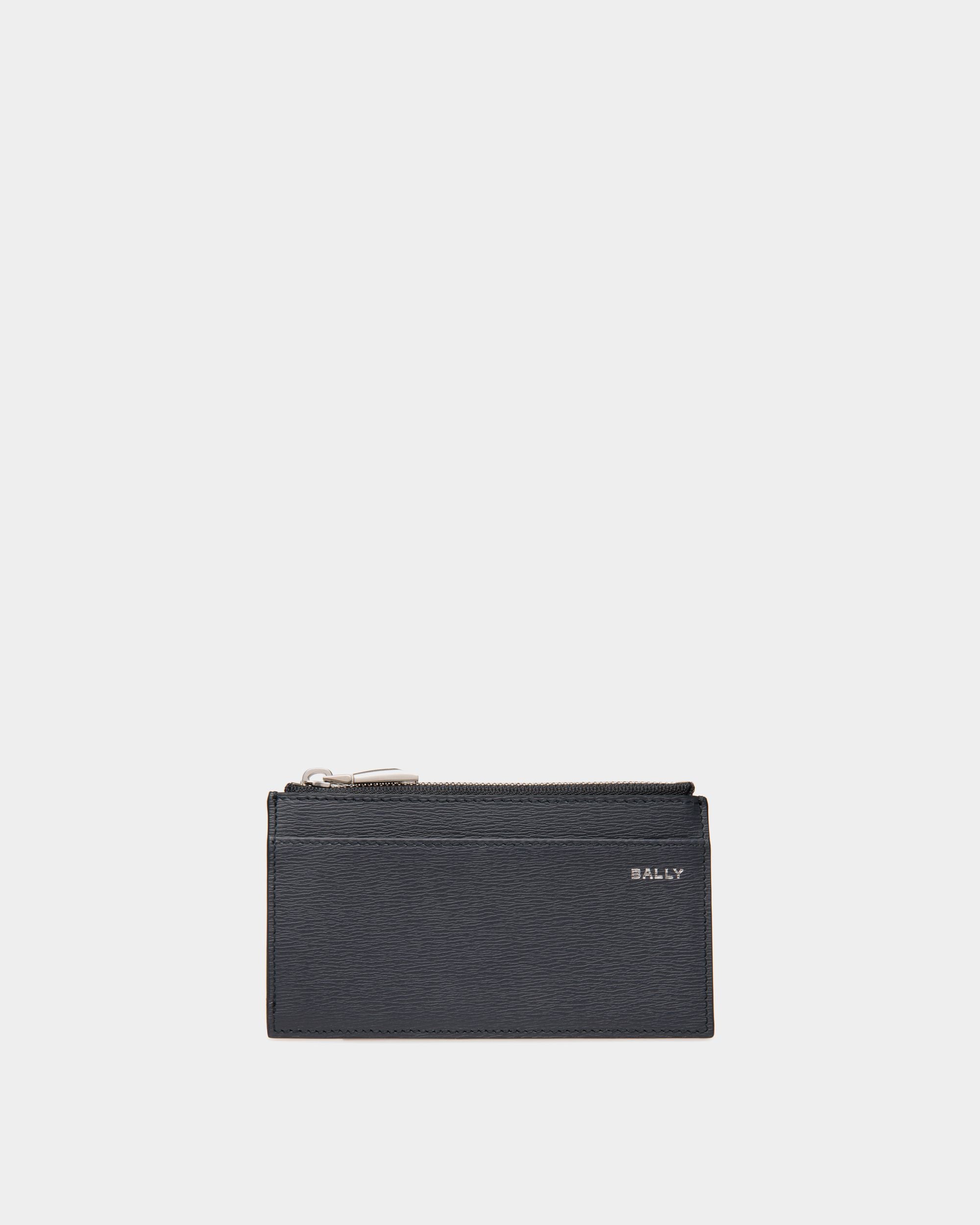 Crossing Kartenetui Mit Münzfach Aus Genarbtem Leder In Navy Blue - Herren - Bally - 01
