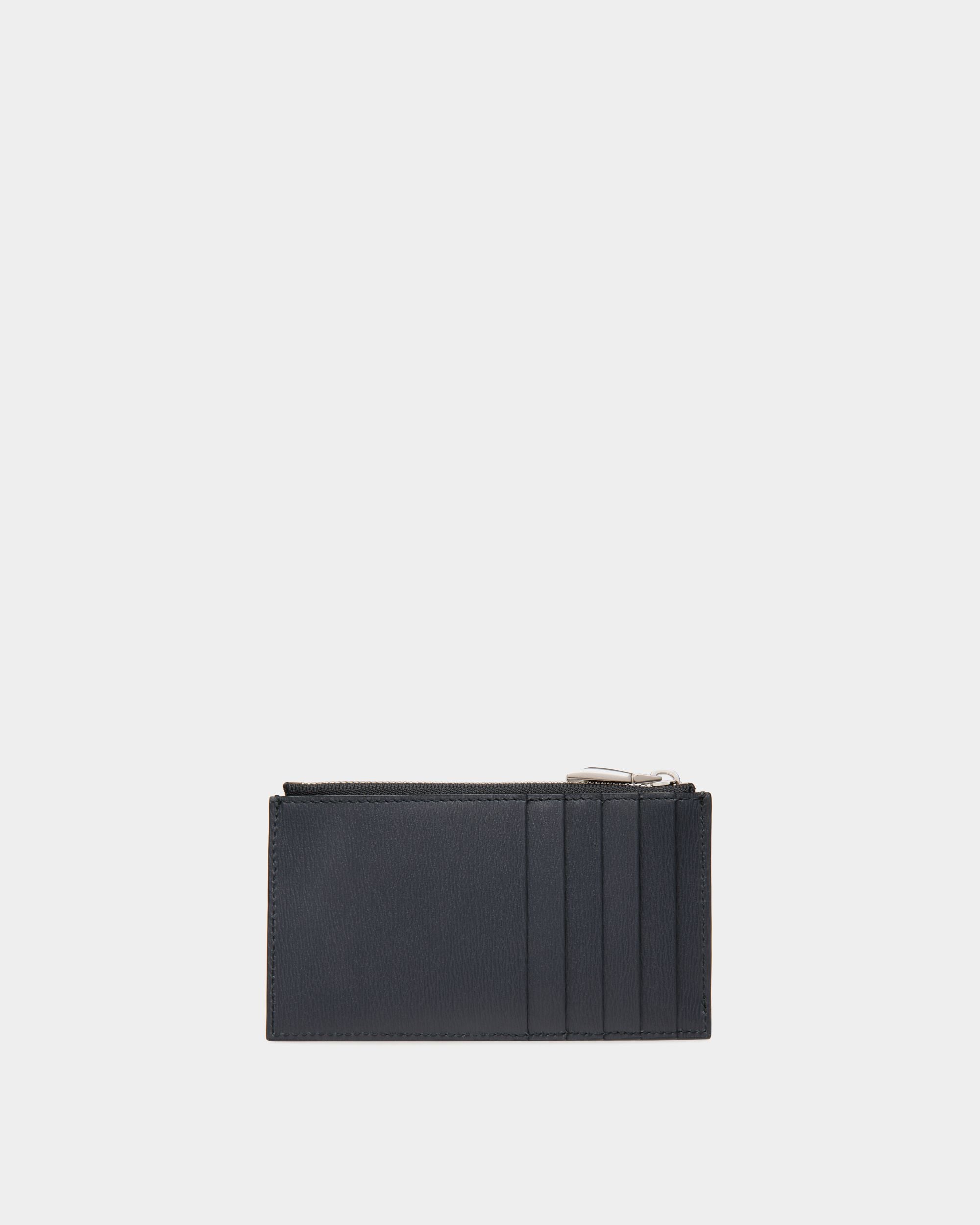 Crossing Kartenetui Mit Münzfach Aus Genarbtem Leder In Navy Blue - Herren - Bally - 02