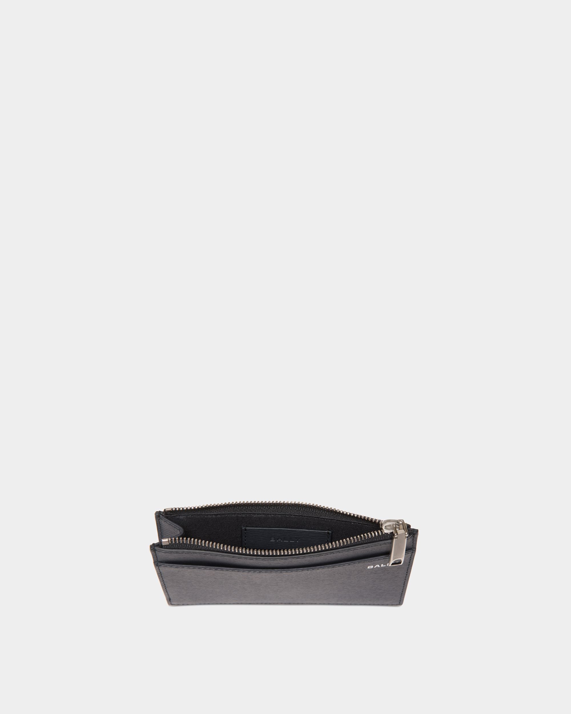 Crossing Kartenetui Mit Münzfach Aus Genarbtem Leder In Navy Blue - Herren - Bally - 03