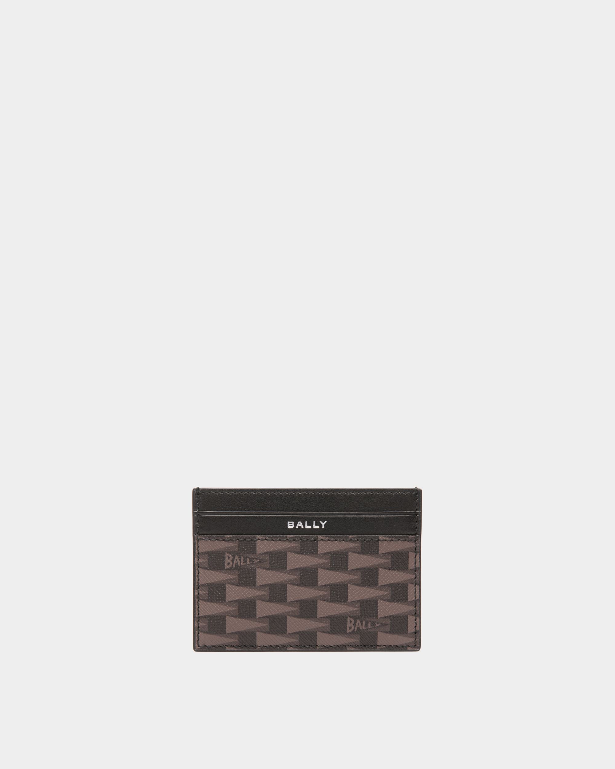 Pennant Credit Card Case in Black Pennant Motif - Herren - Bally - 01