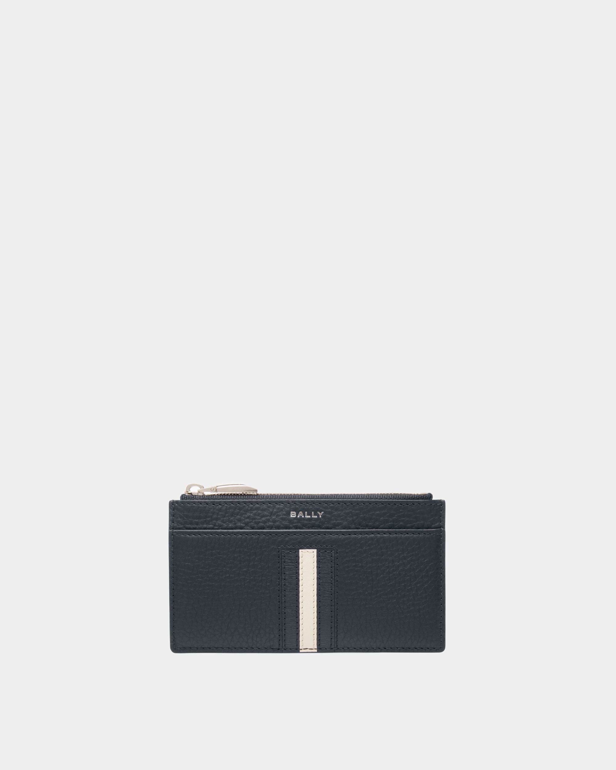 Ribbon Visitenkartenetui Aus mitternachtsblauem Leder - Herren - Bally - 01