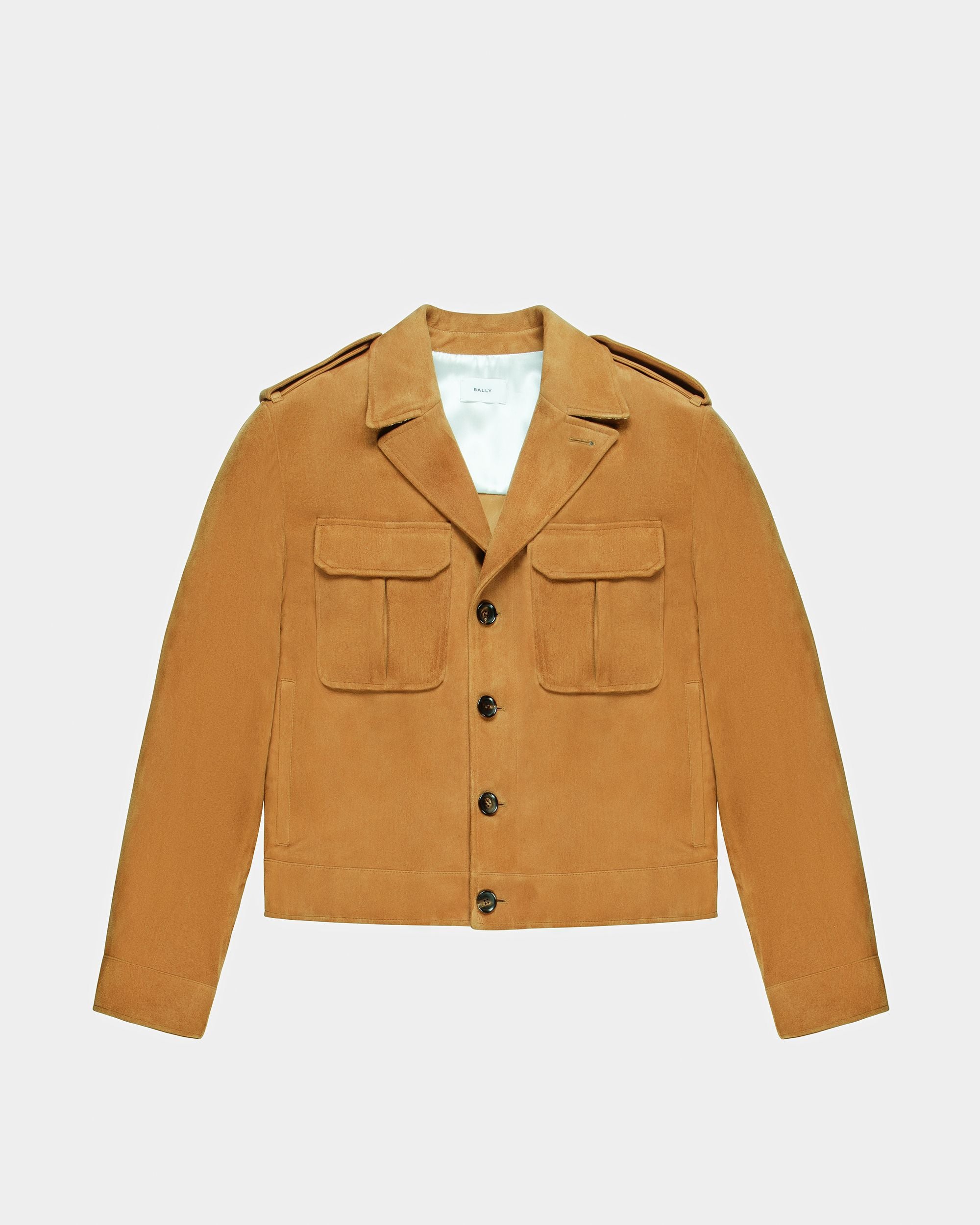 Blouson-Bomberjacke Aus Leder In Desert - Herren - Bally - 01