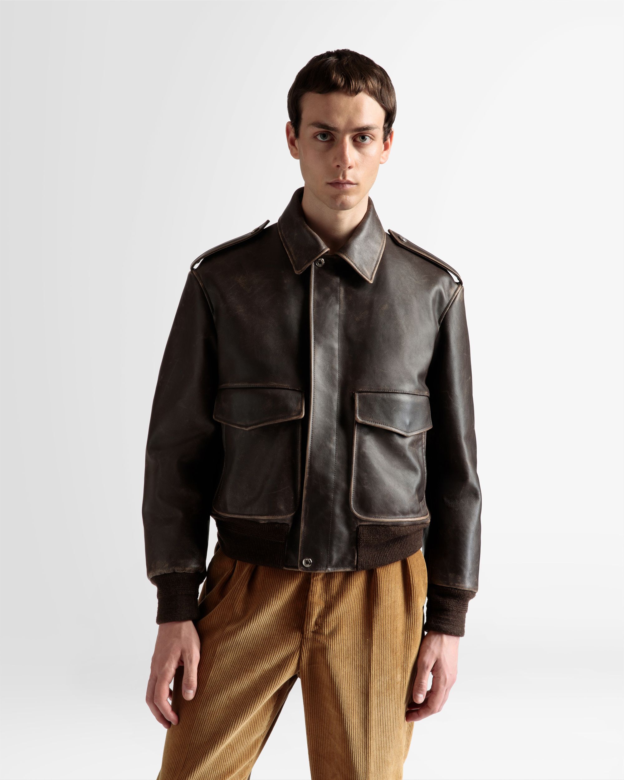 Bomberjacke Aus braunem Leder - Herren - Bally - 03