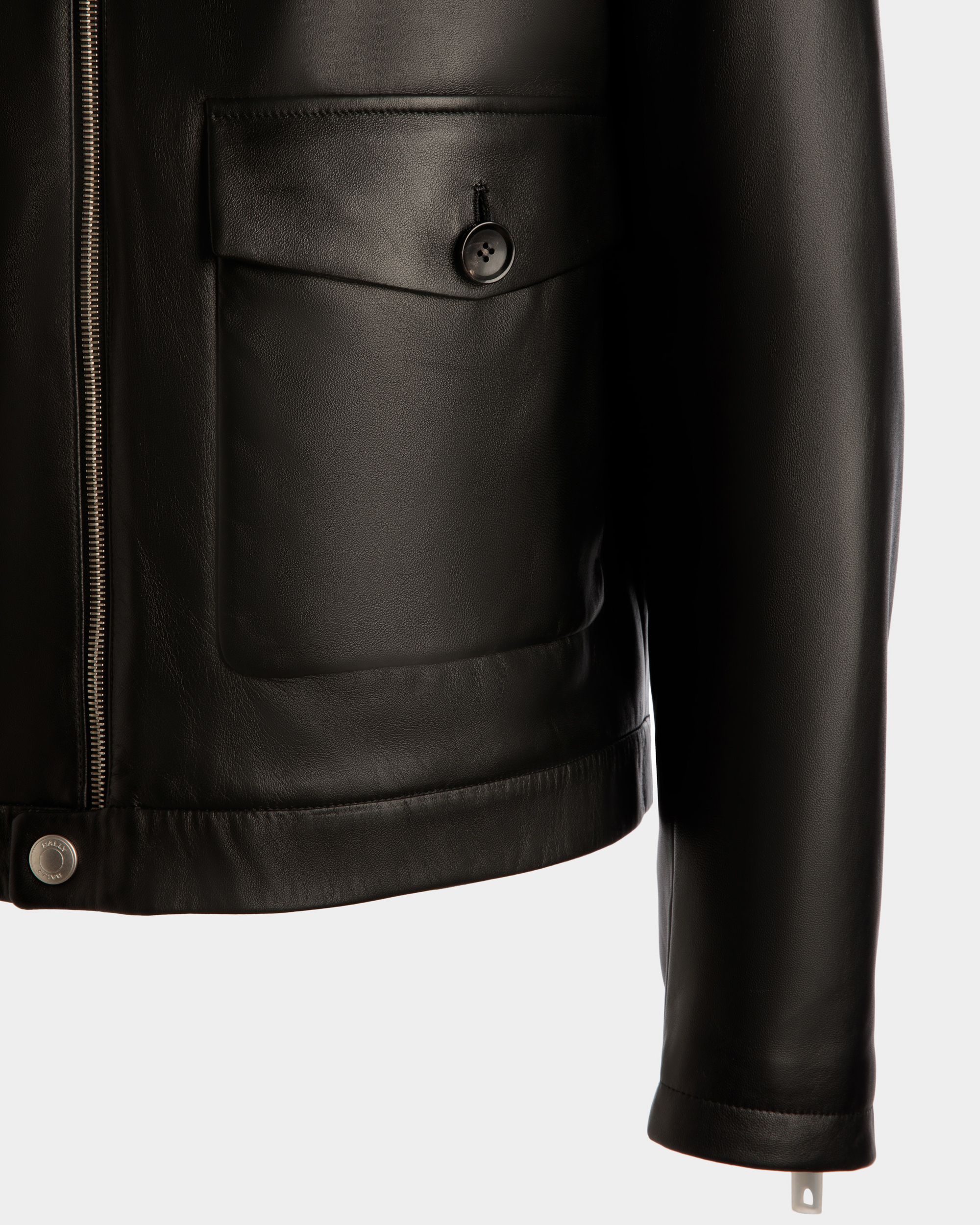 Bomberjacke Aus Leder in Schwarz - Herren - Bally - 02