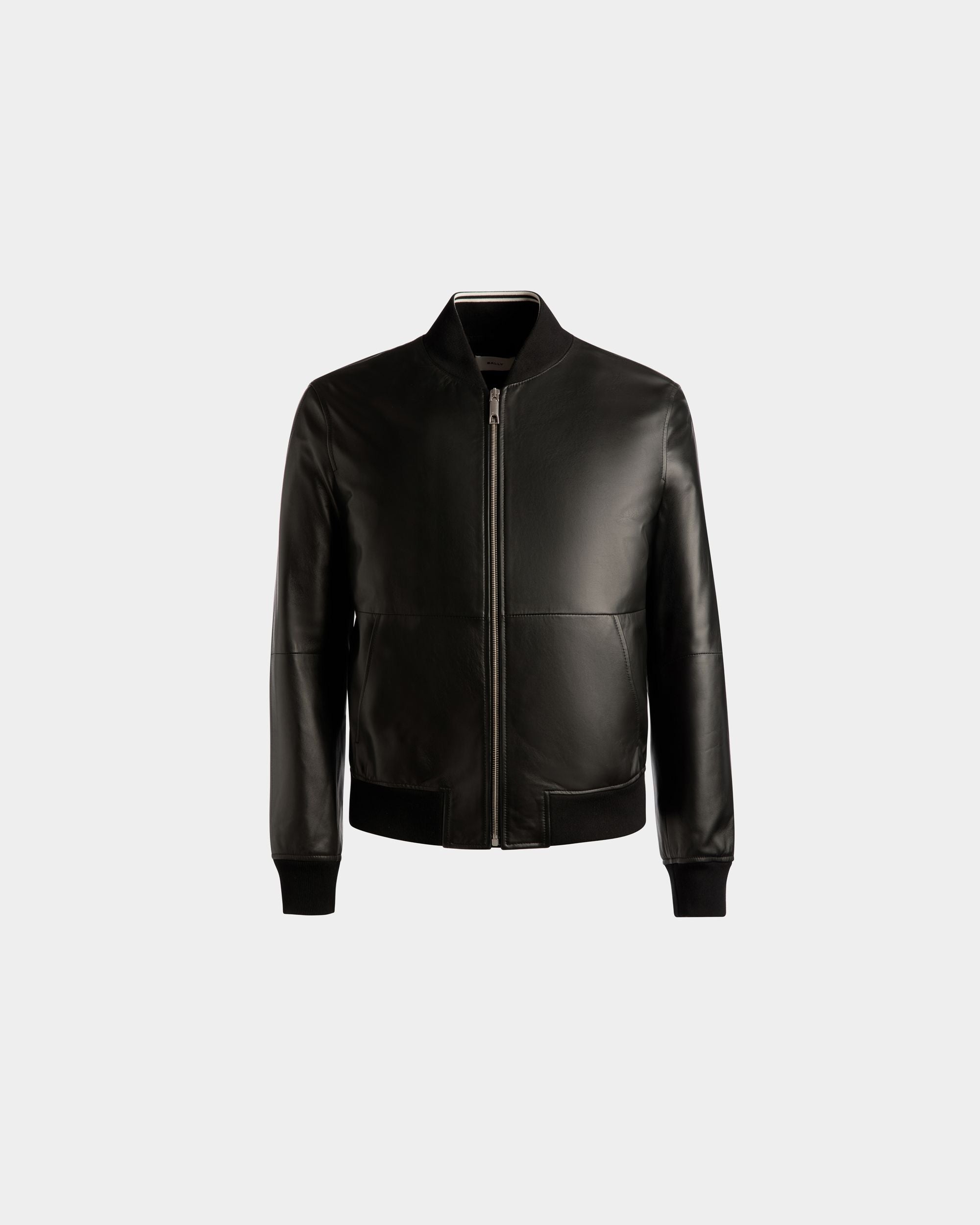 Bomberjacke Aus Leder in Schwarz - Herren - Bally - 01