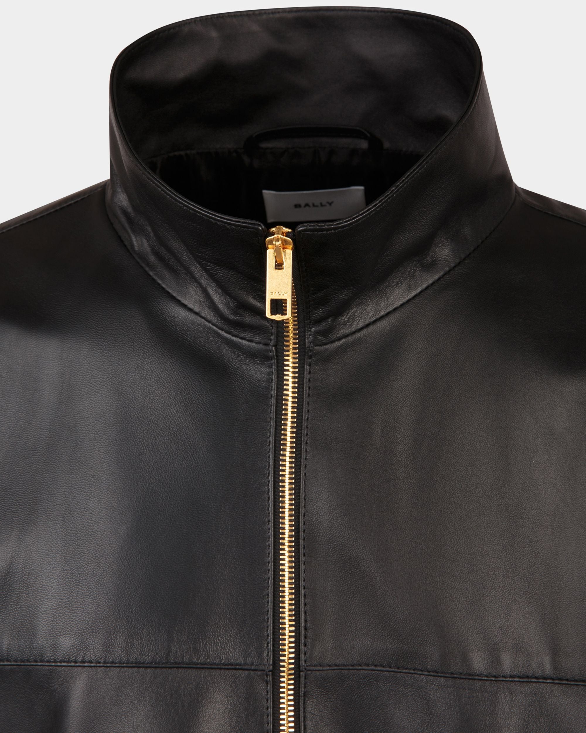 Bomberjacke Aus Leder In Schwarz - Herren - Bally - 02