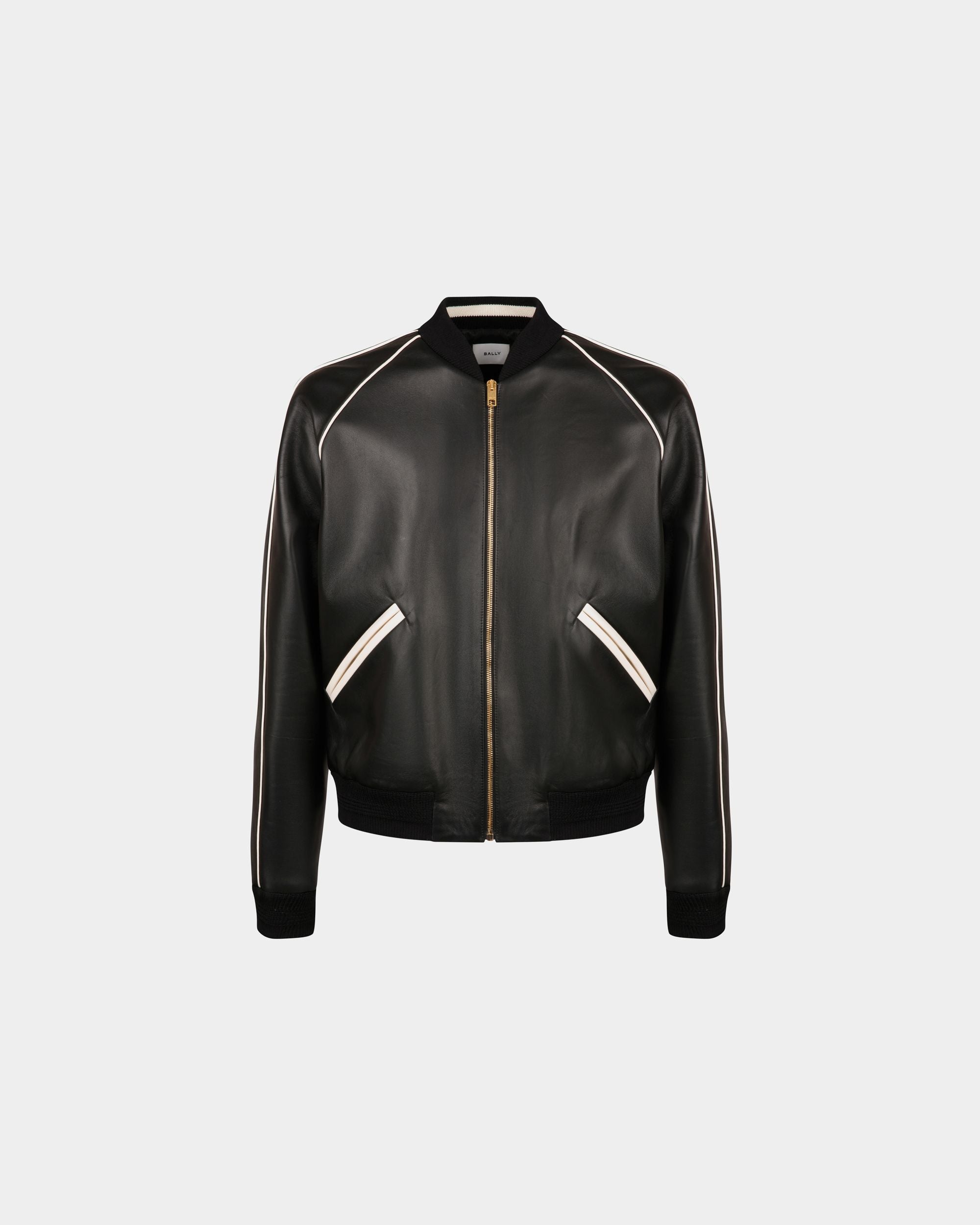 Bomberjacke Aus Leder In Schwarz - Herren - Bally - 01