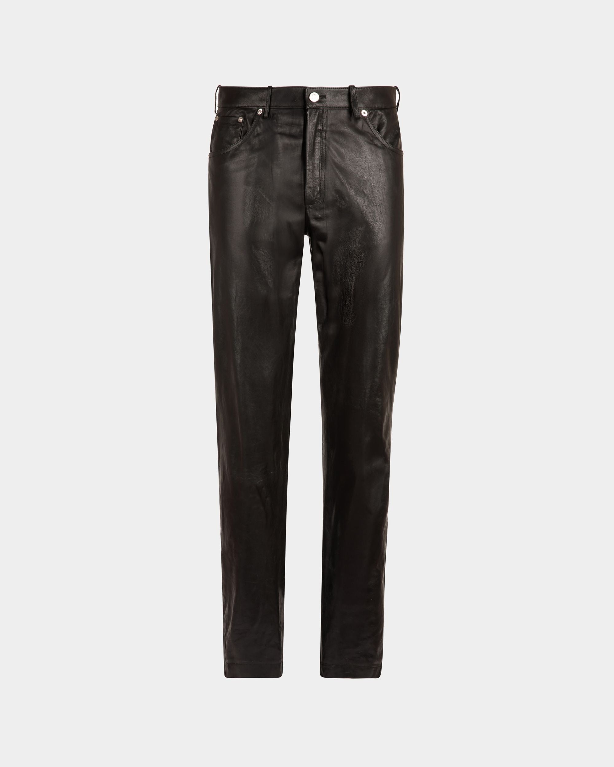Hose Aus Leder In Schwarz - Herren - Bally - 01