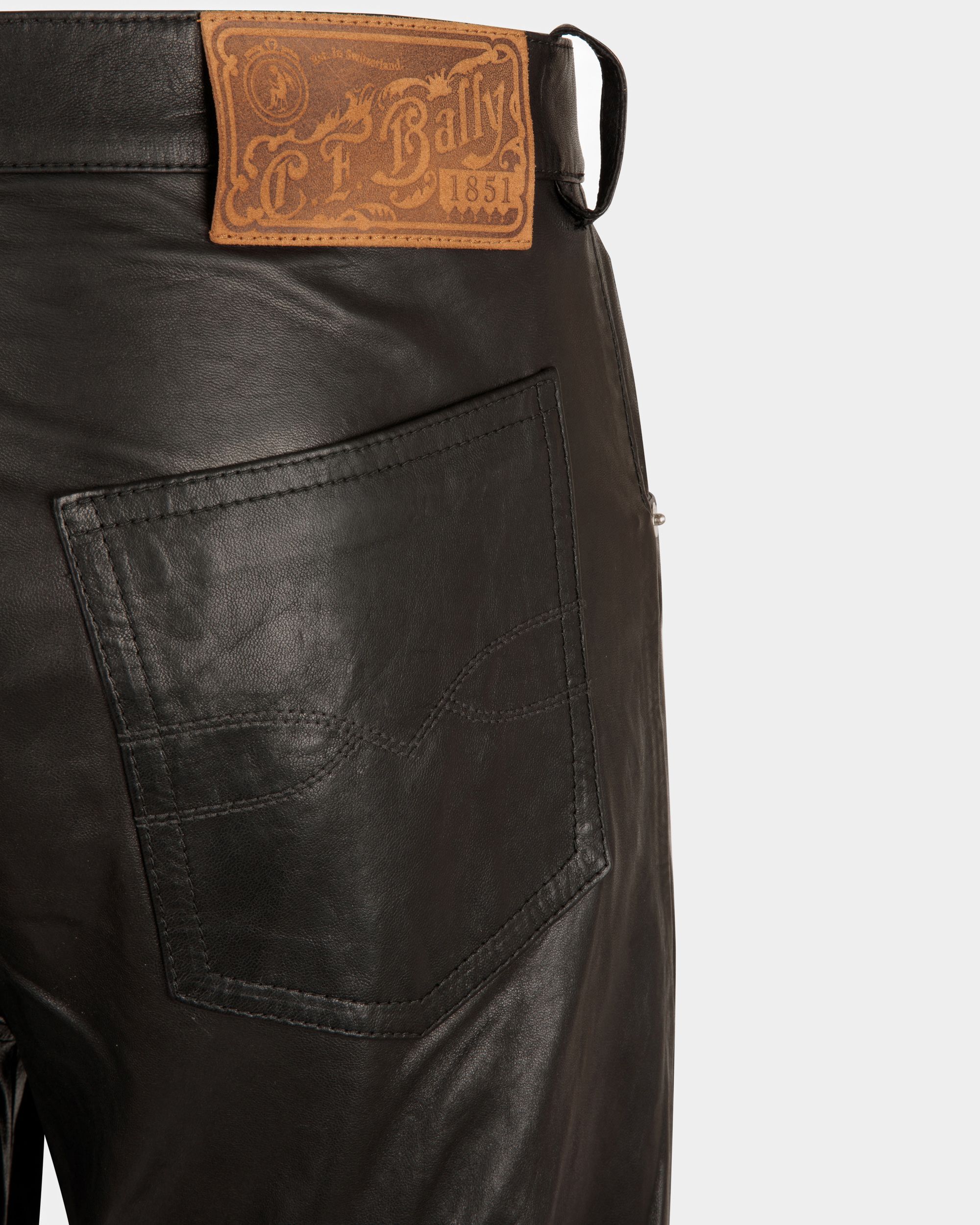 Hose Aus Leder In Schwarz - Herren - Bally - 02