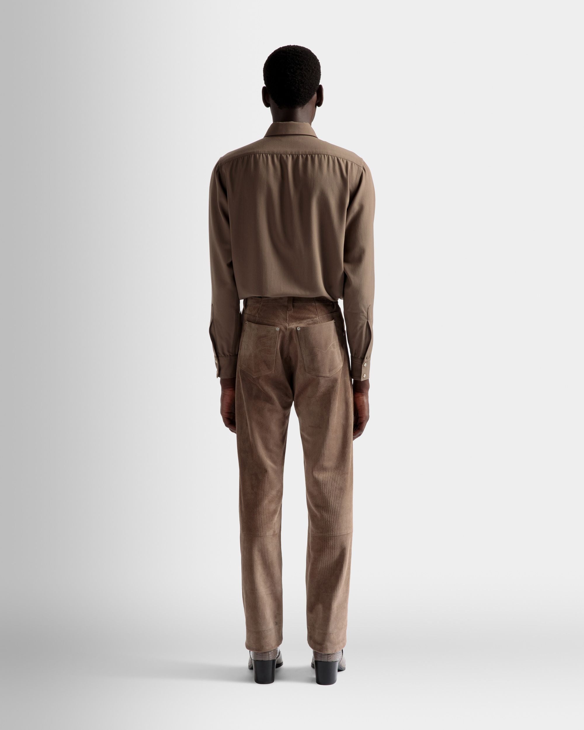 Gerade Hose Aus Sepiafarbenem Leder - Herren - Bally - 06