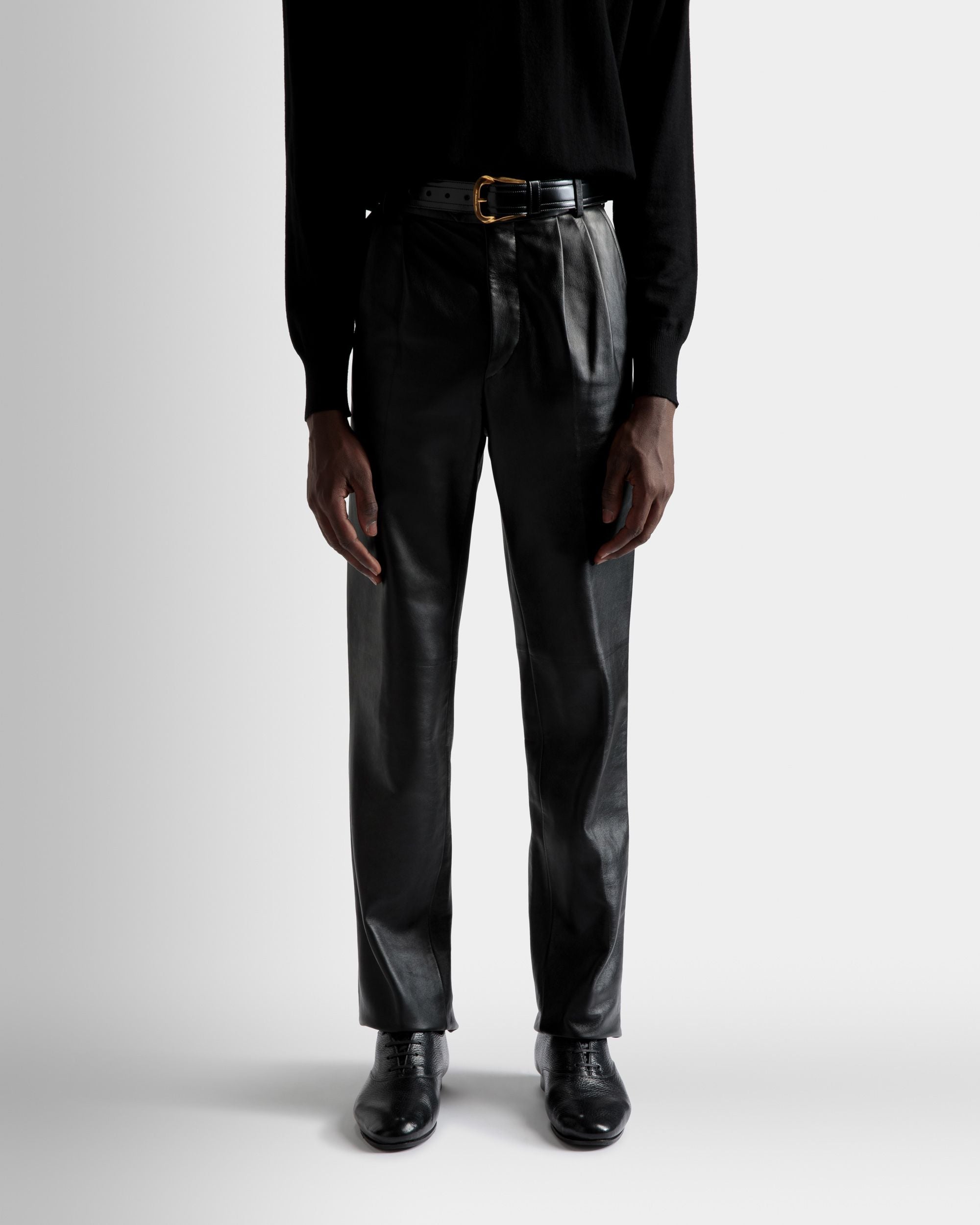 Hose Aus Leder Aus Leder In Schwarz - Herren - Bally - 03
