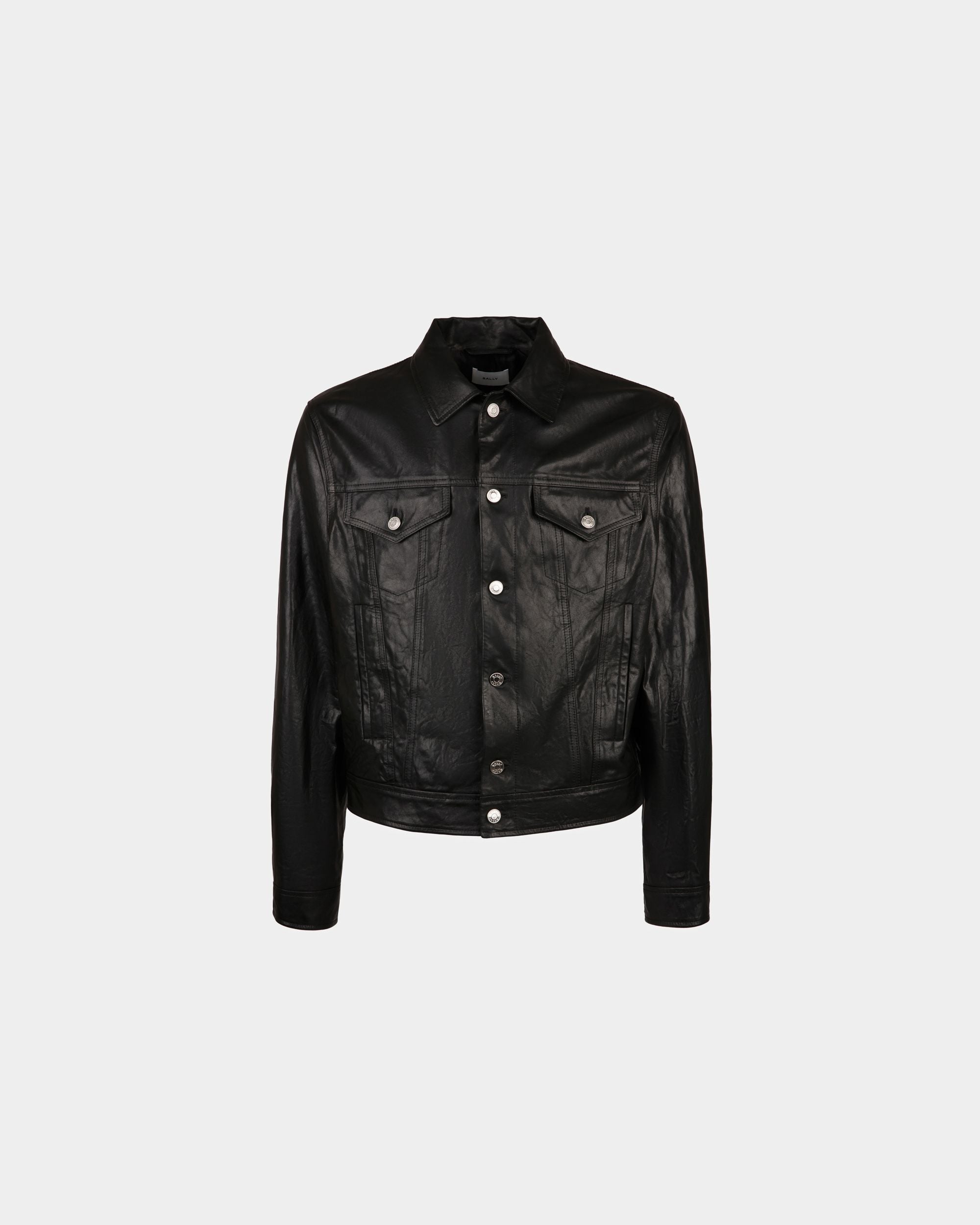 Jacke Aus Leder In Schwarz - Herren - Bally - 01